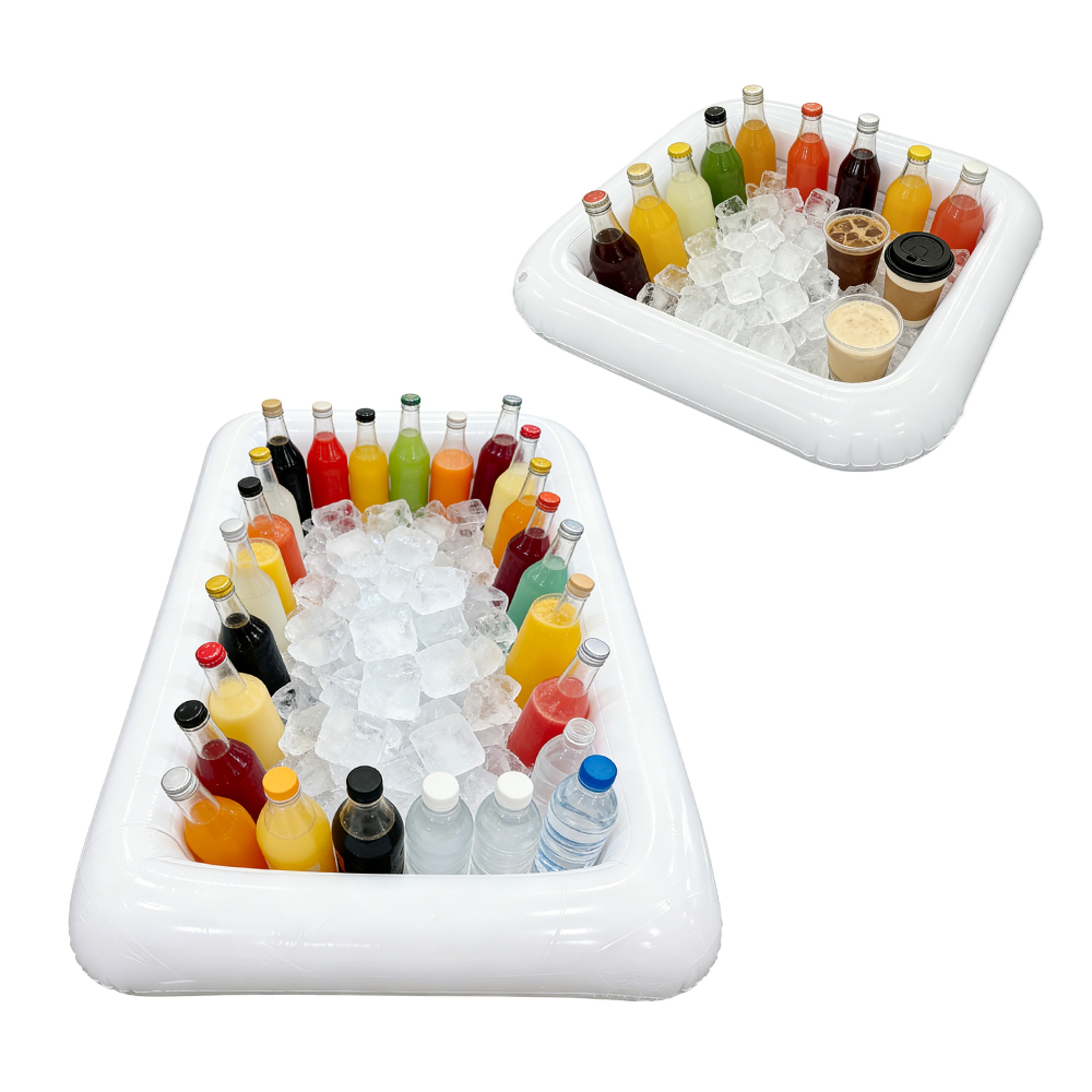 Inflatable Serving Bar Floating Drink Cooler Large Ice Cooler Tray for Pool Parties & BBQs – view 6