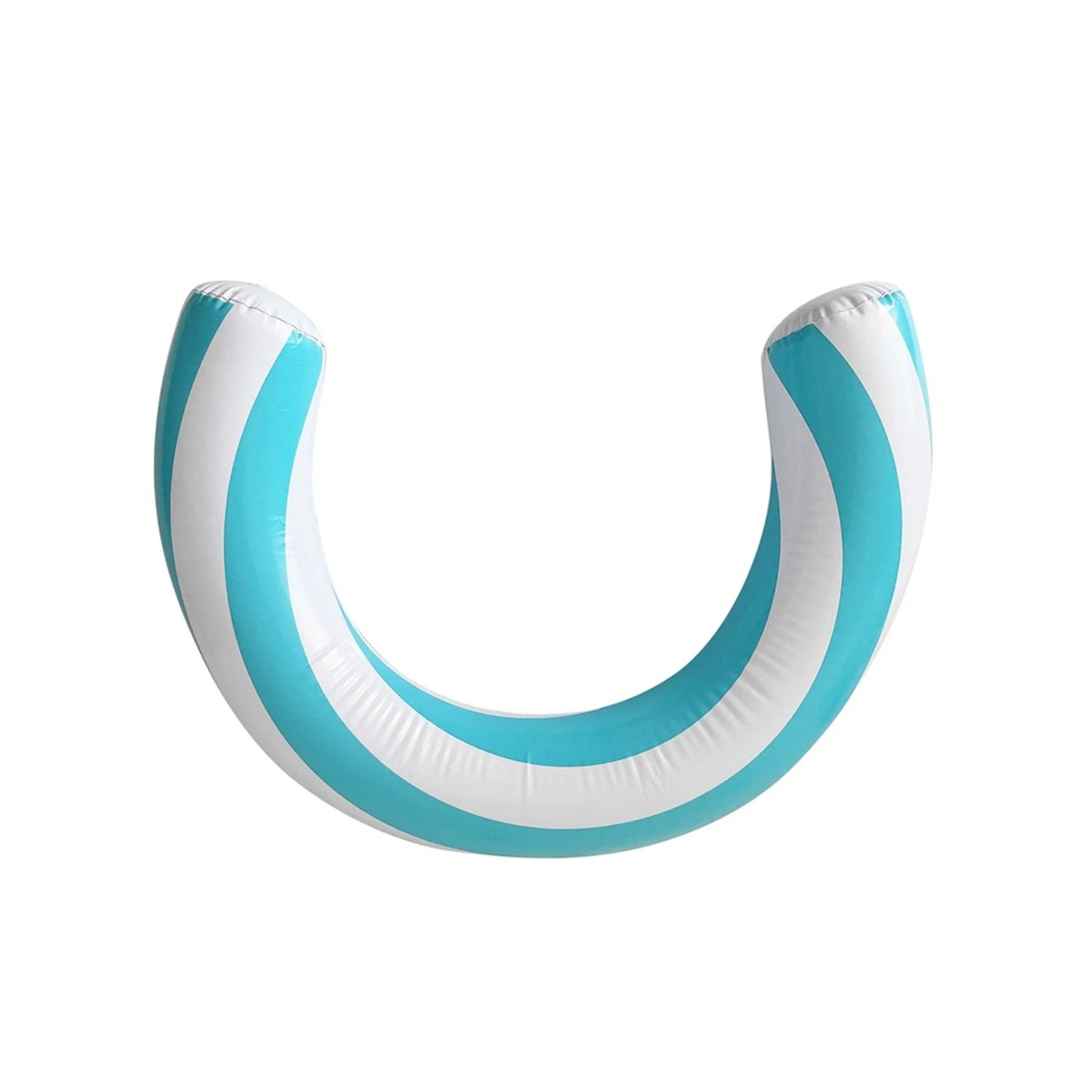 Striped U Shaped Pool Float Inflatable Swim Ring for Adults & Summer Beach Fun – view 6