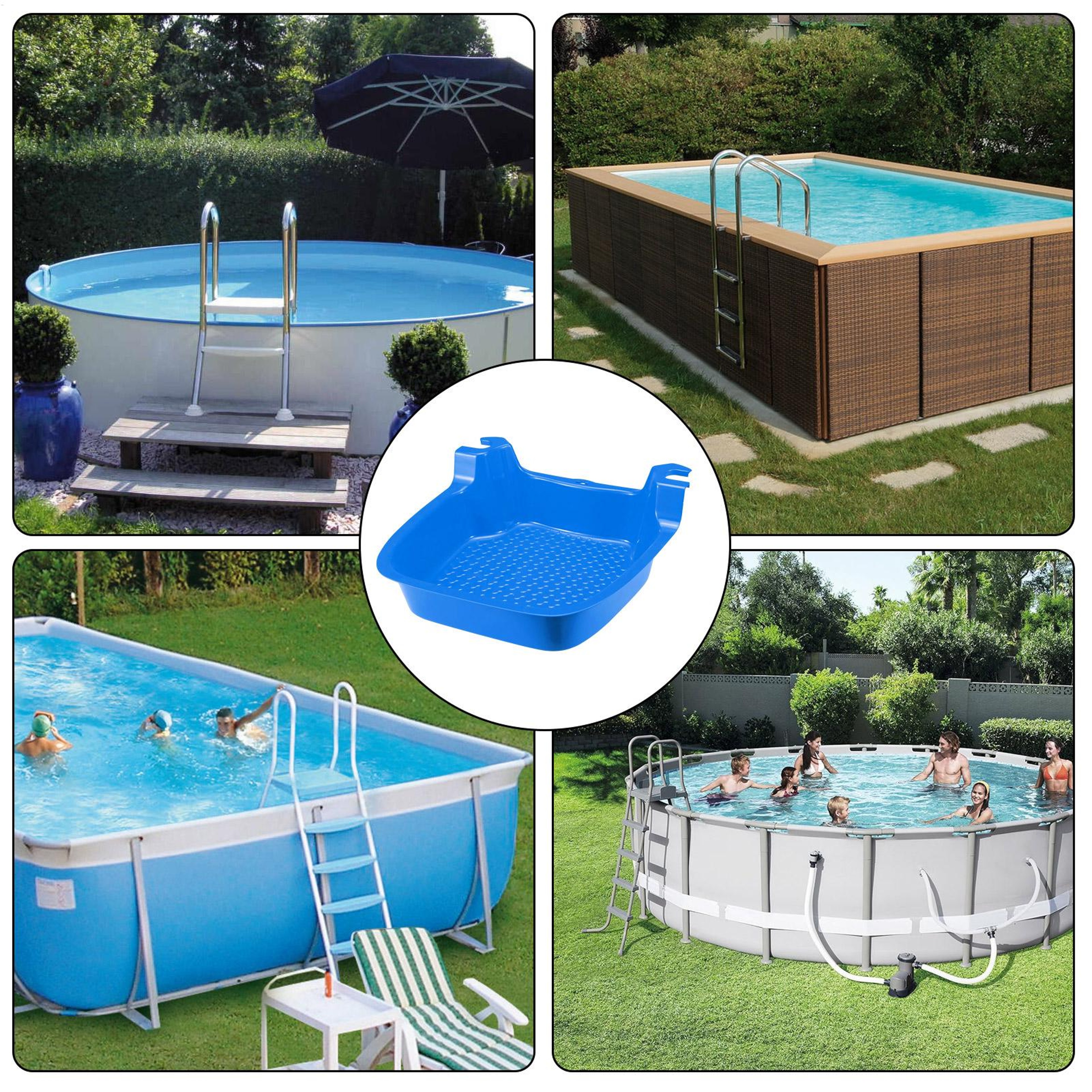 WeatherShield Pool Foot Bath Non Slip Foot Rinse Basin For Pools Spa  Beach 3