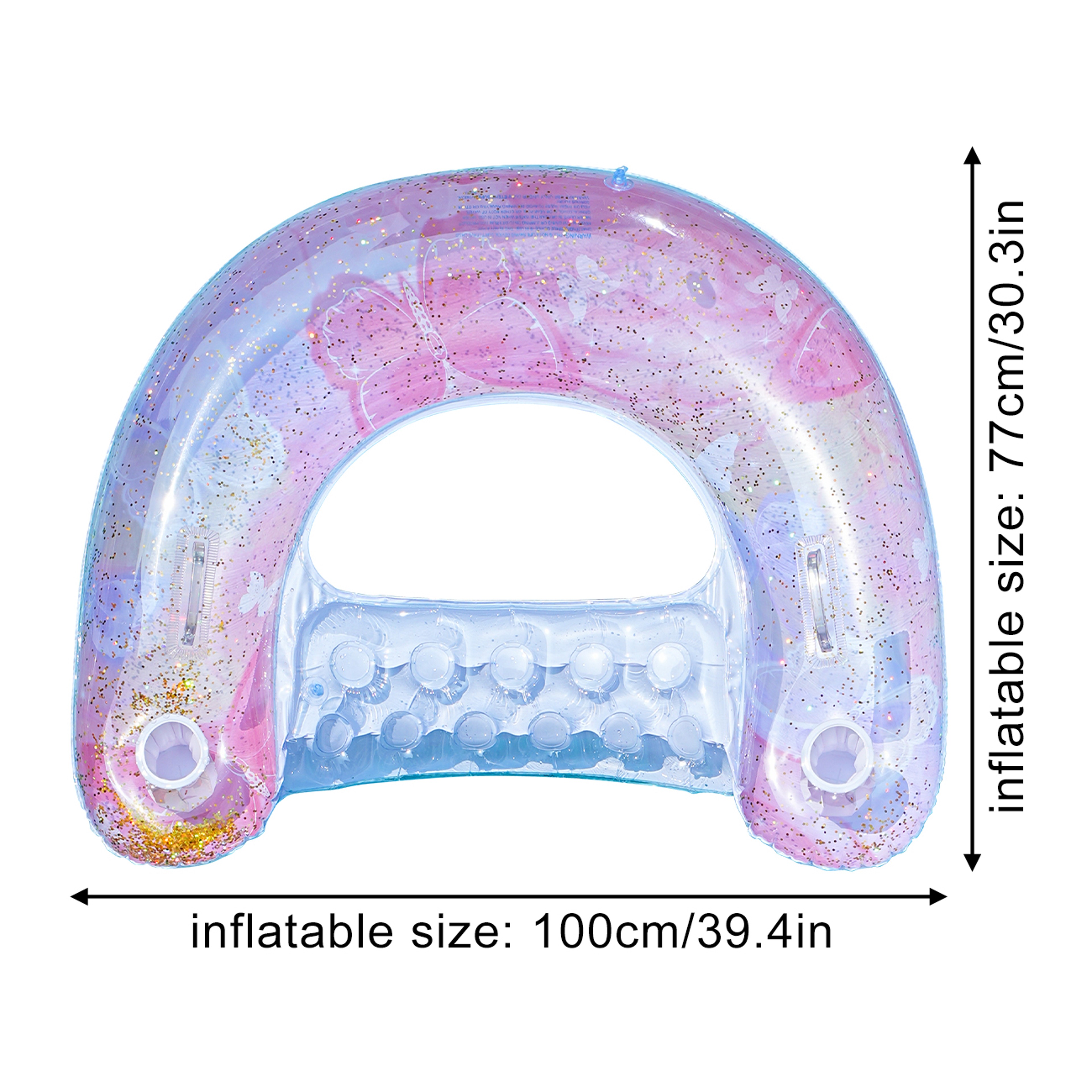 Sparkling Inflatable Pool Float U Shaped Pool Hammock Lounge Chair for Adults – view 7