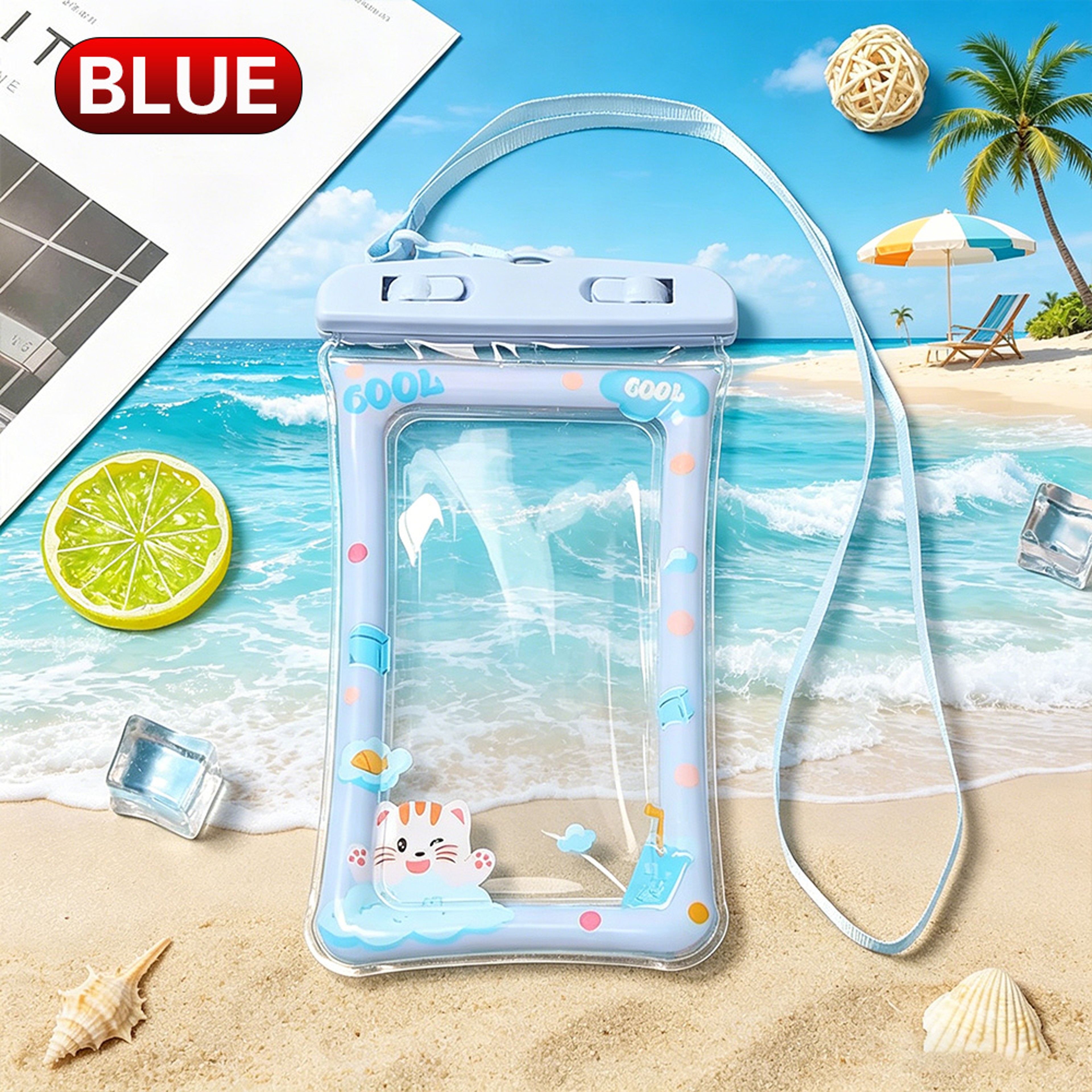 Floating Waterproof Phone Pouch With Touch Screen Dry Bag  Lanyard For Beach Swimming  Snorkeling 6