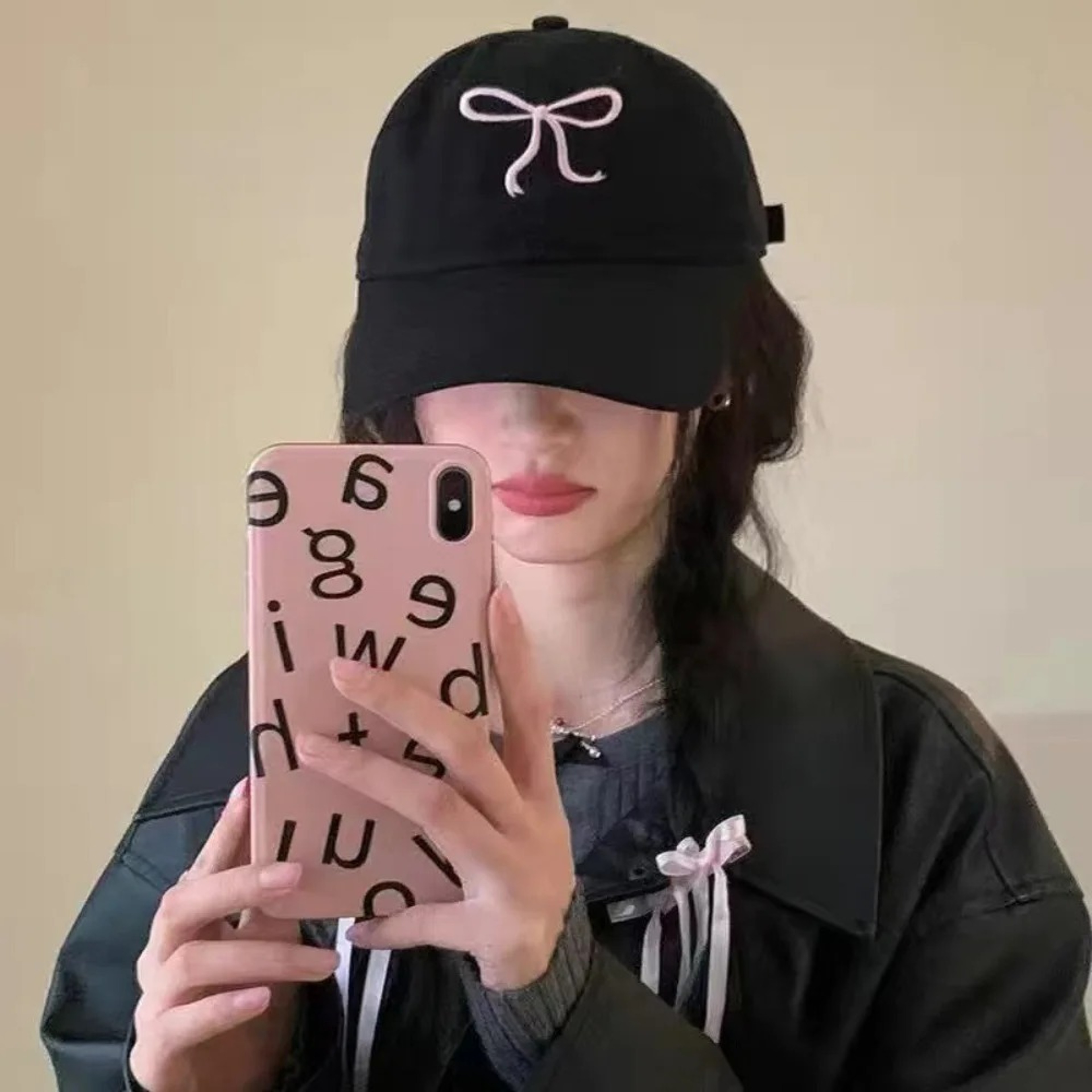 Sweet Bow Embroidered Womens Baseball Cap Soft Cotton Adjustable Sun Hat Snapback – view 4