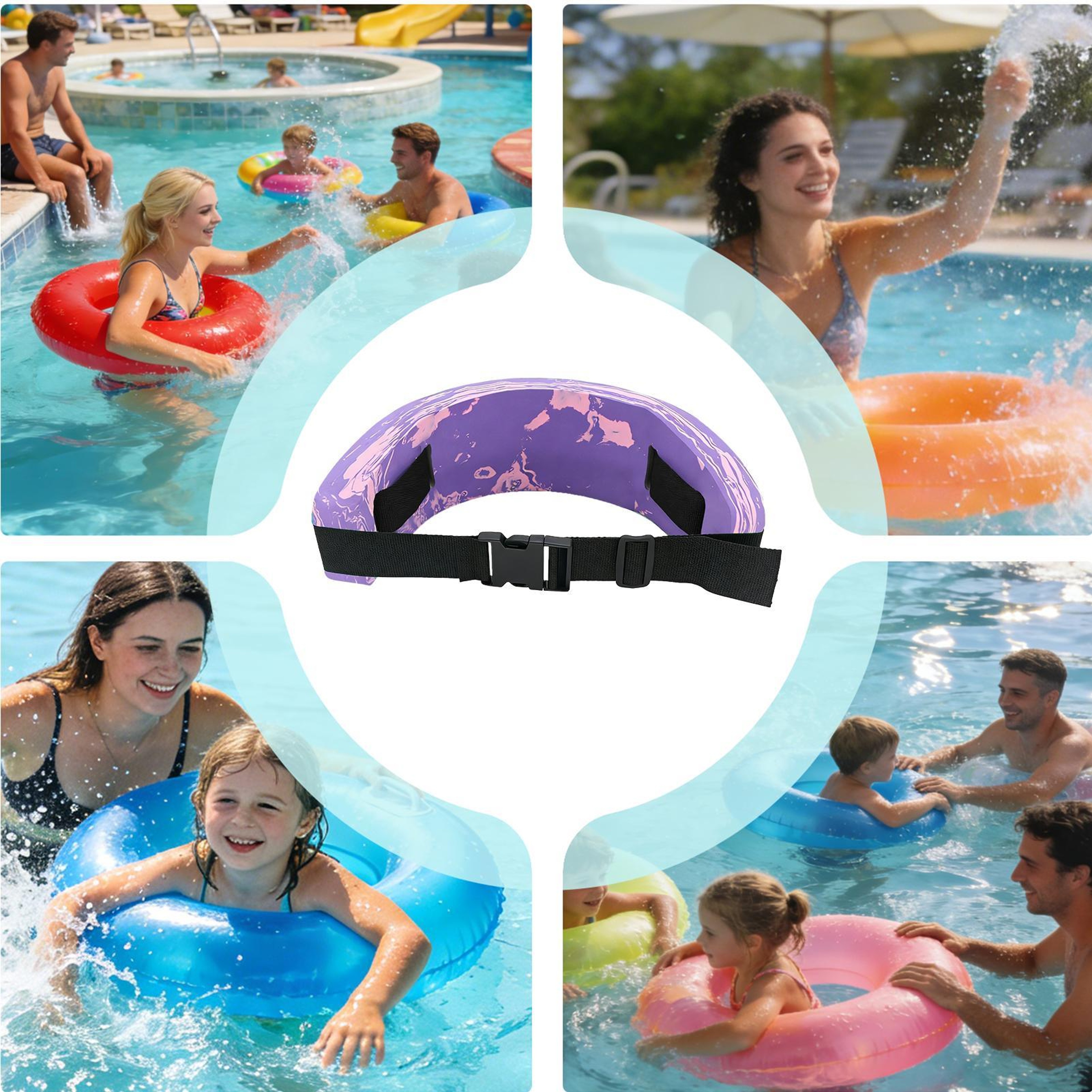 Adjustable Swim Training Belt EVA Buoyancy Belt For Water Aerobics Swim Lessons  Pool Fitness 3