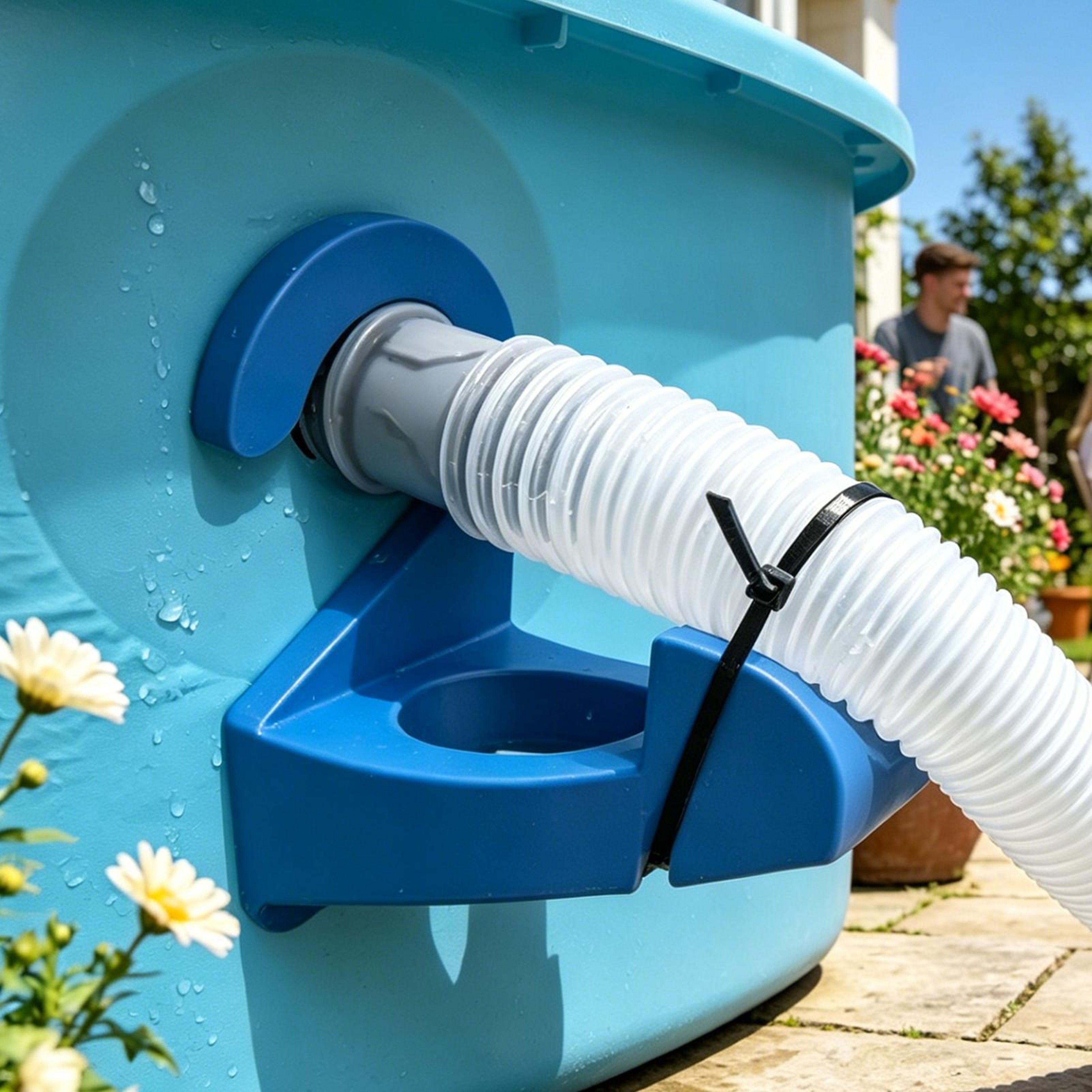 LeakGuard Pool Hose Holder Heavy Duty Pool Hose Support Brackets for Above Ground Pools – view 1