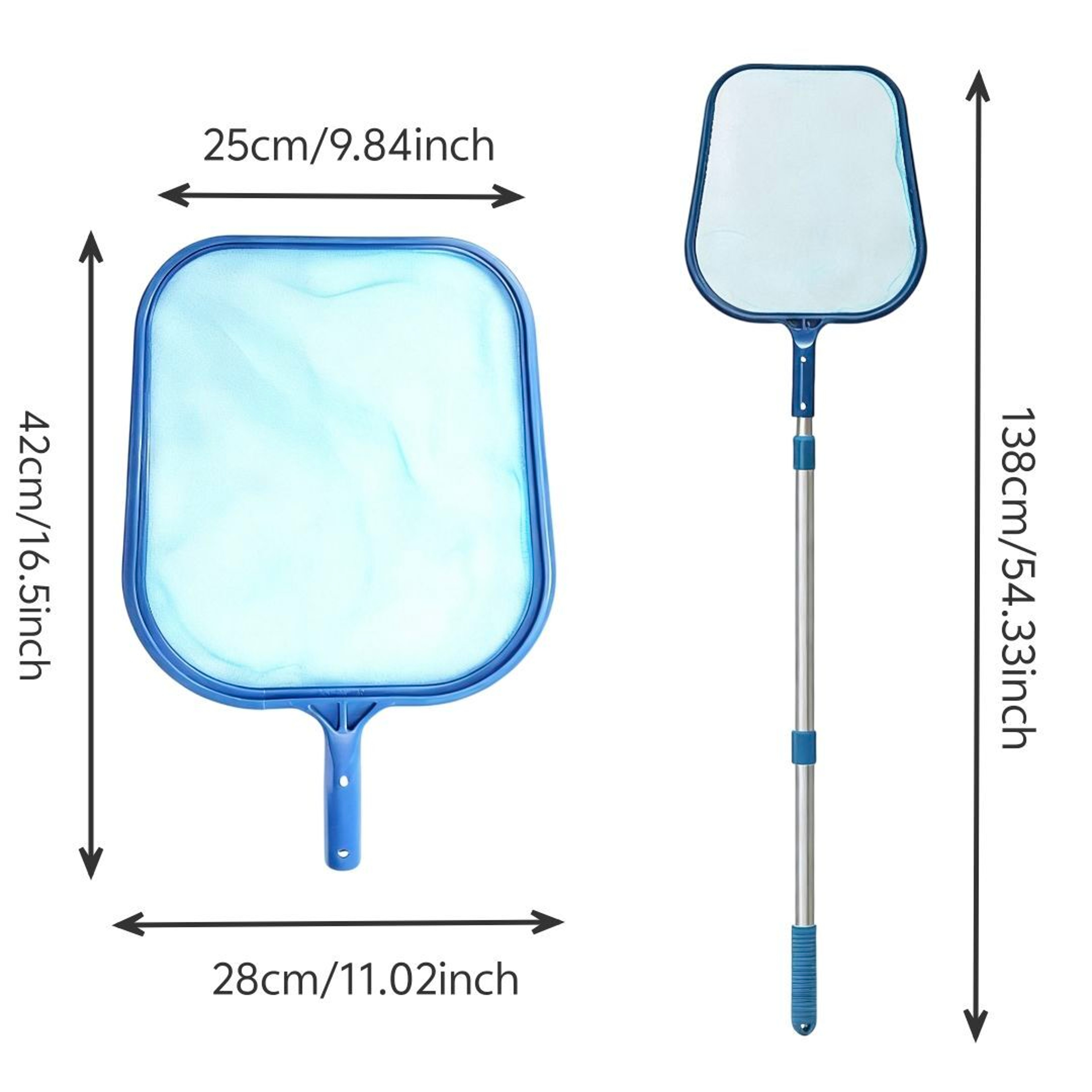 Professional Pool Skimmer Net With Deep Bag Leaf Rake For Fast Swimming Pool Cleaning 4