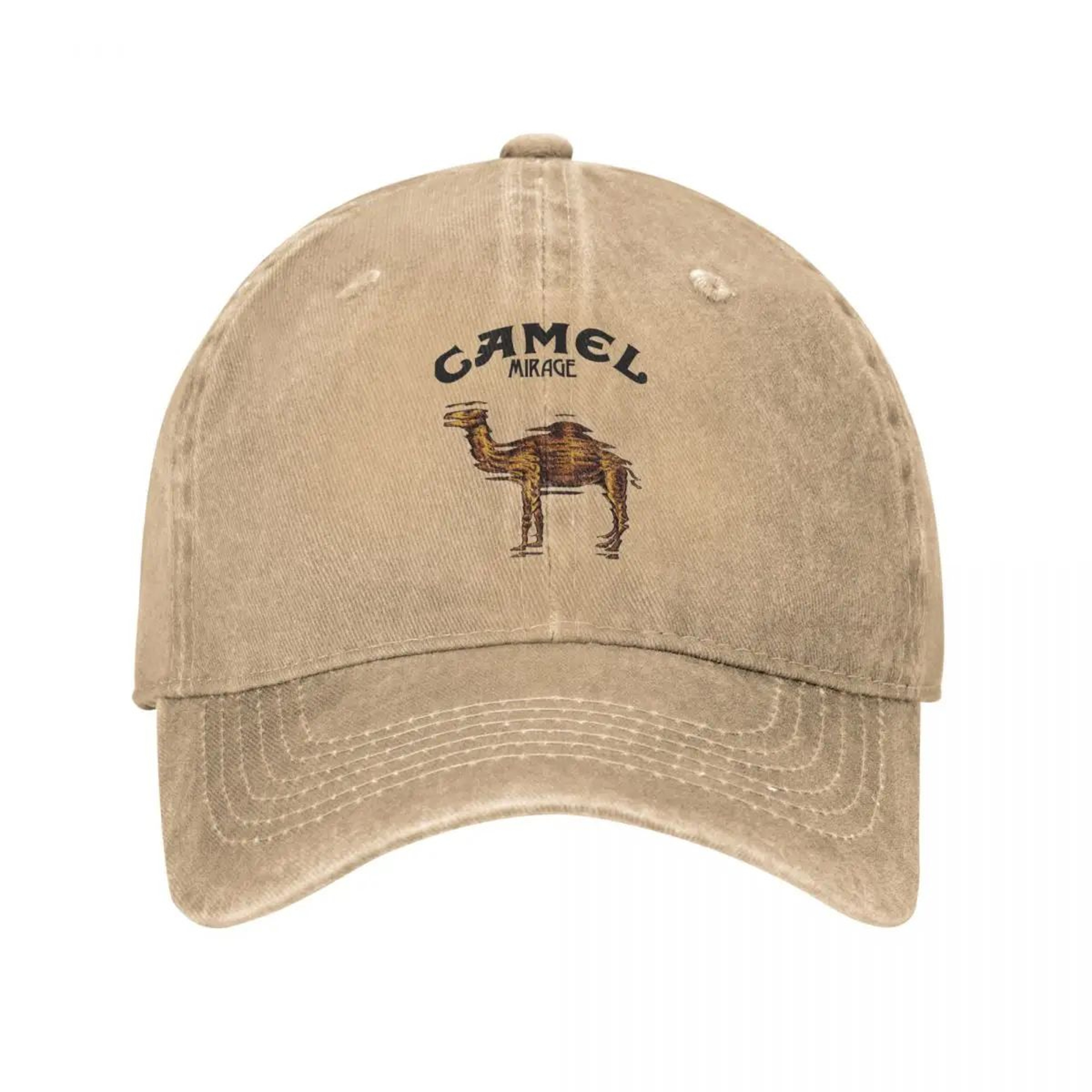 Vintage Camel Trucker Hat Distressed Washed Adjustable Baseball Cap For Outdoor Golf  Everyday Wear 1