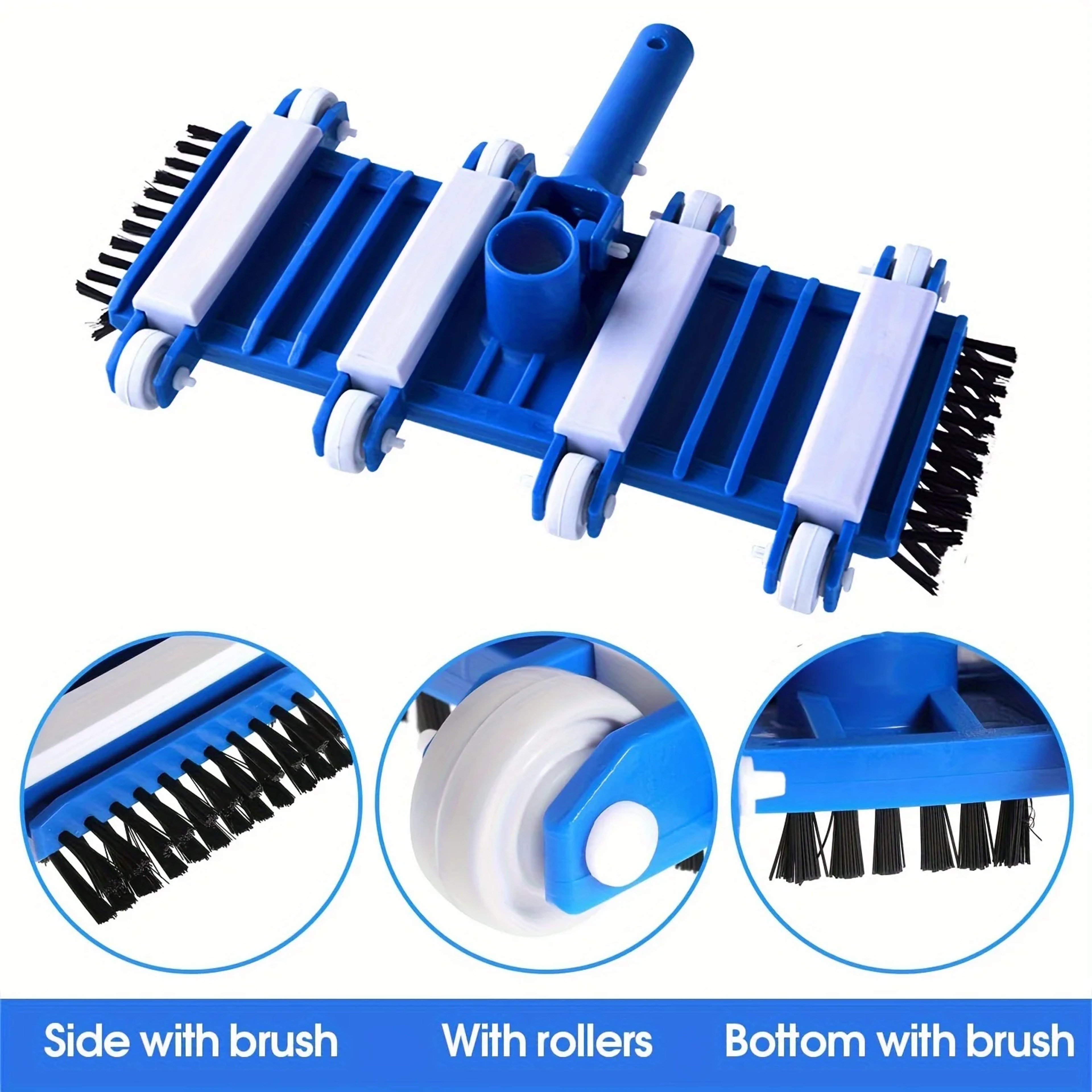 Pool Vacuum Head with Wheels & Brush for Efficient Swimming Pool Vacuum Cleaning – view 1