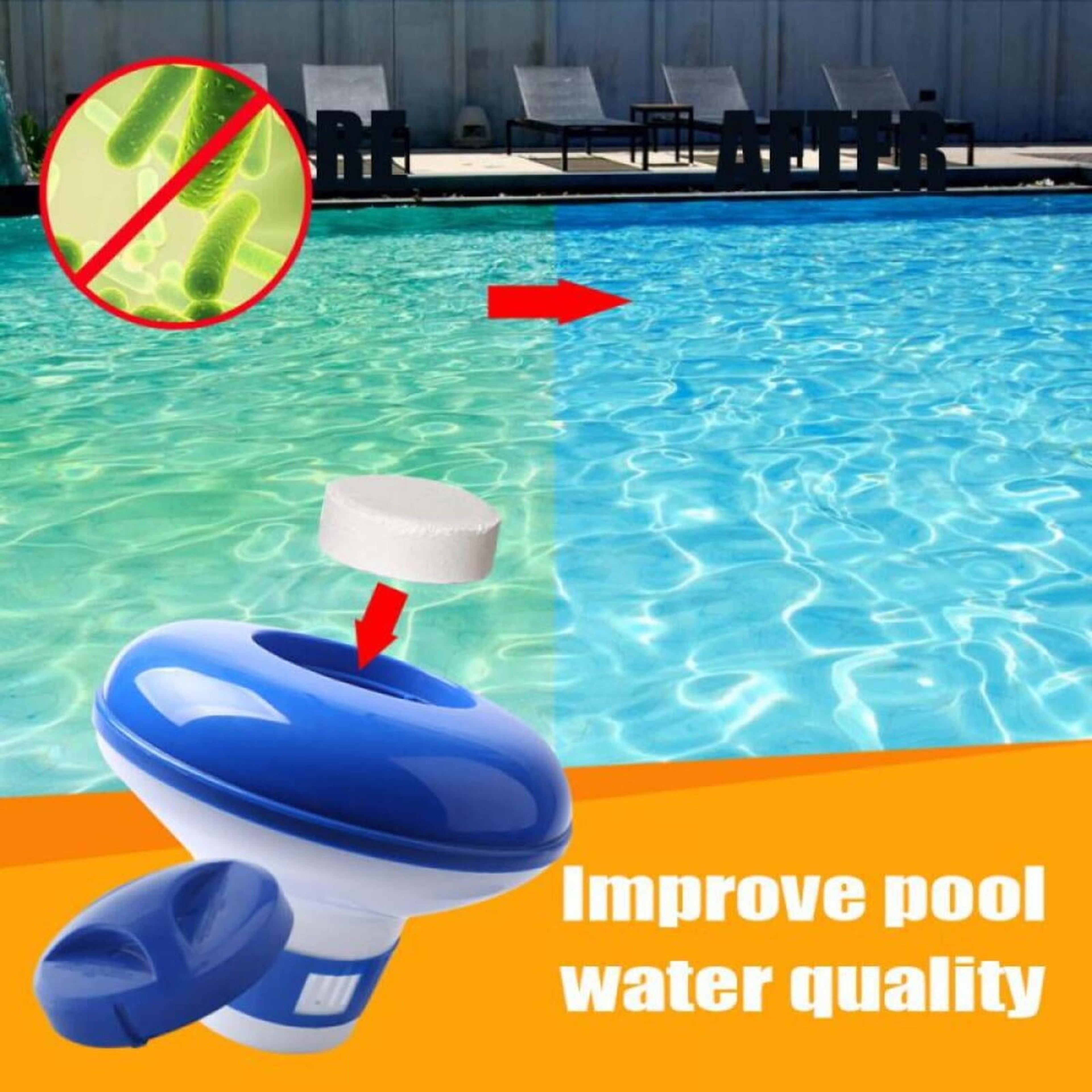 Automatic Floating Pool Chlorine Dispenser For Pools Spas  Hot Tubs With Adjustable Chemical Releas 2