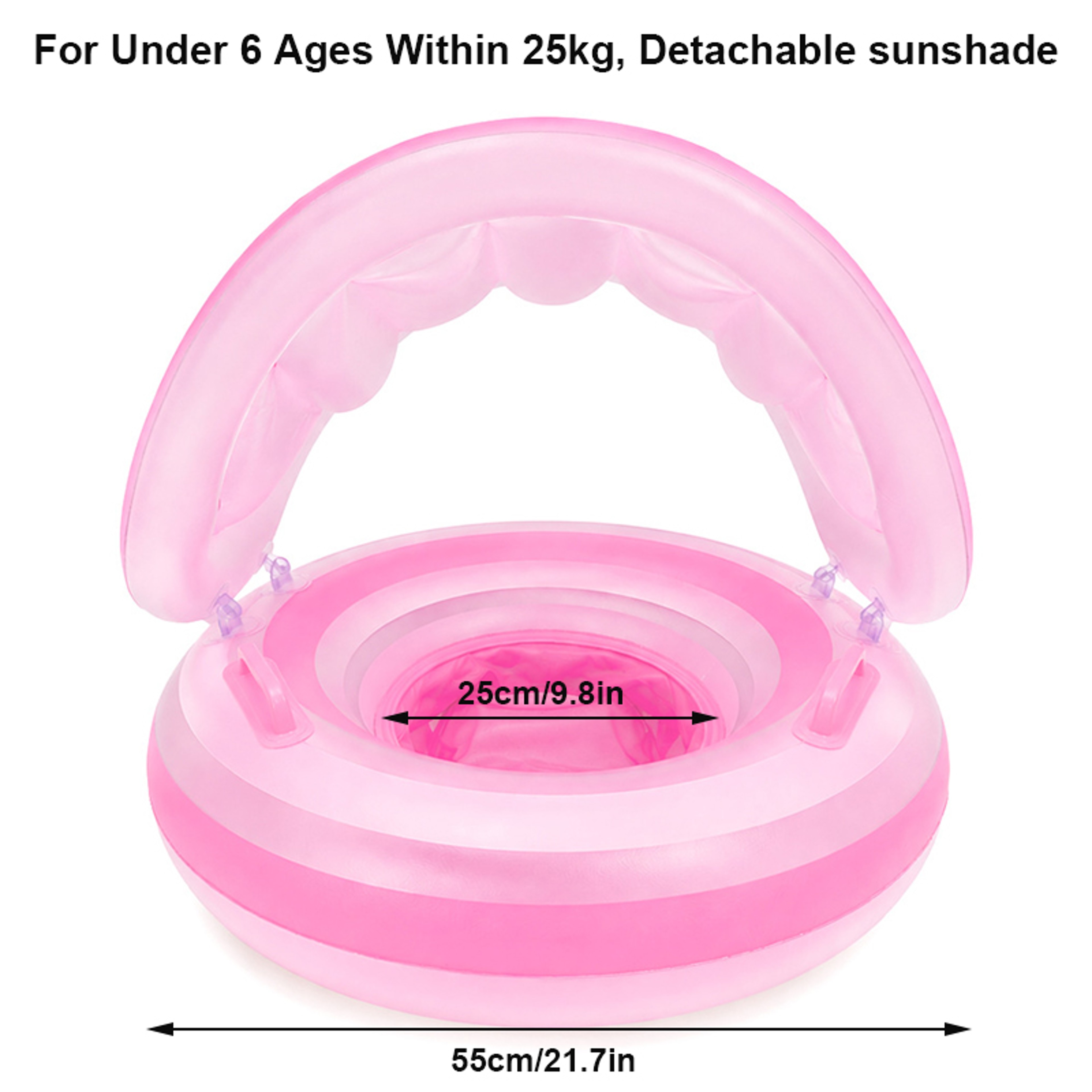 Inflatable Swimming Ring With Handles Pool Float Swim Tube For Beach And Summer Water Fun 2