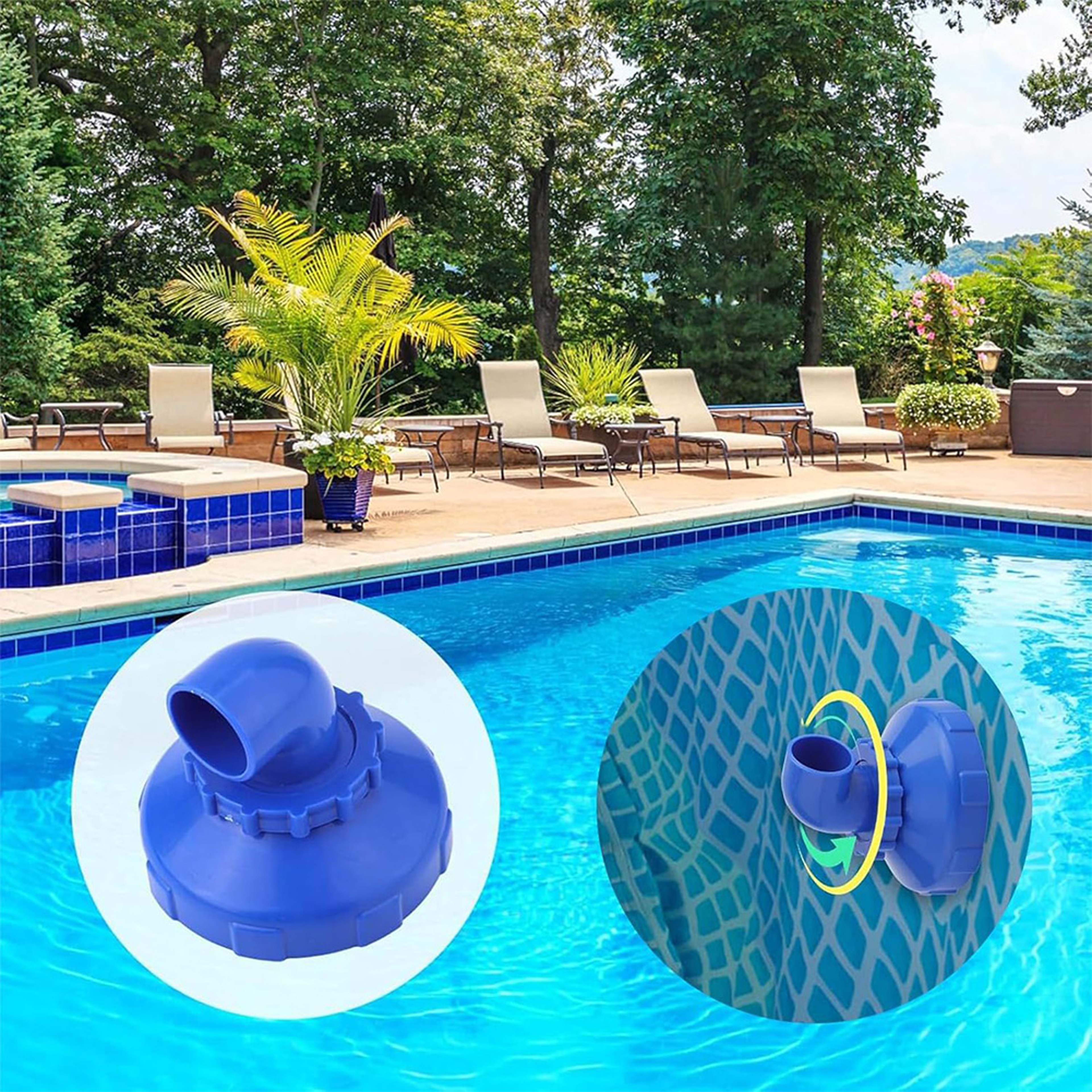 Pool Jet Nozzle Replacement Adjustable Pool Inlet Nozzle for Intex Above Ground Pools – view 2