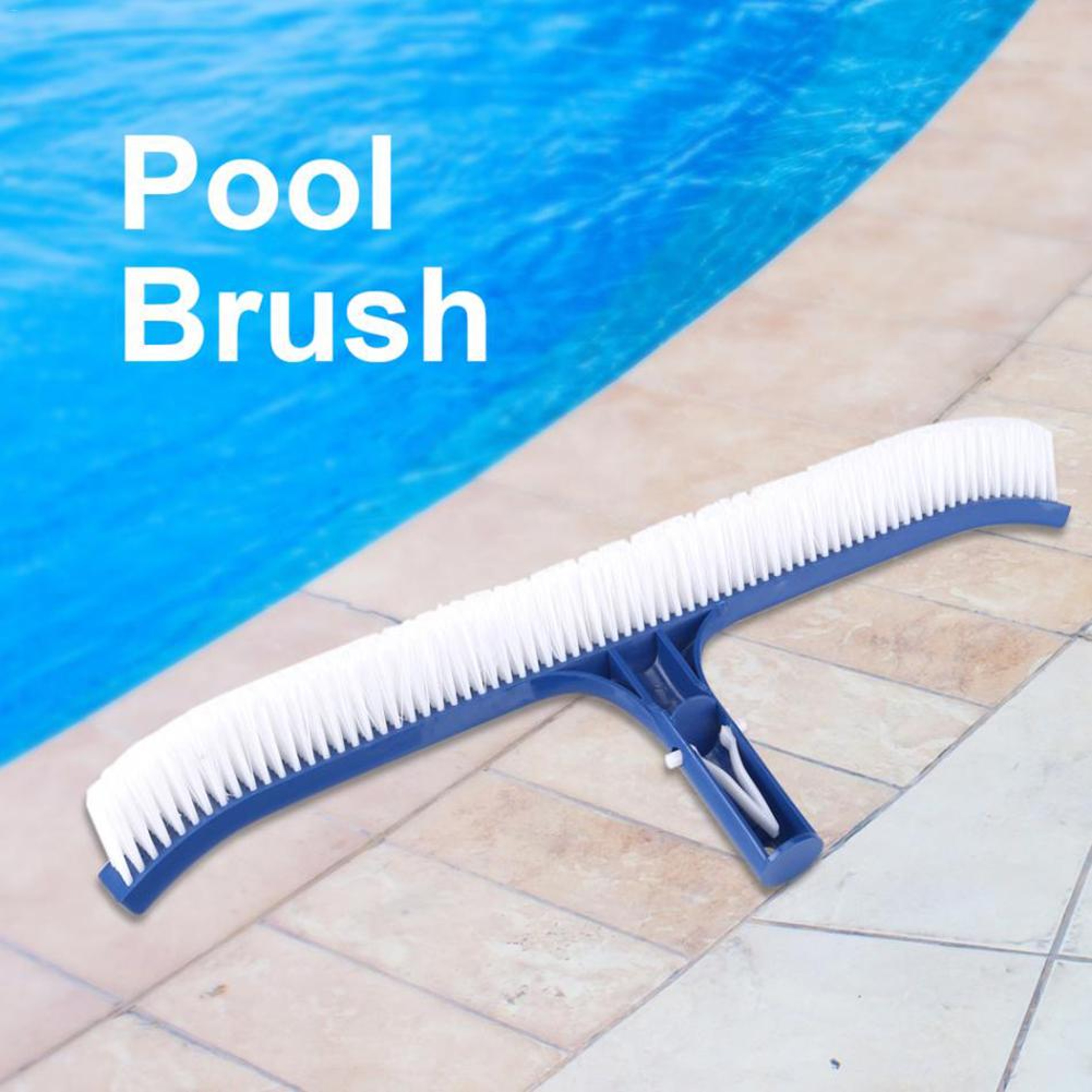 Curved Pool Wall Brush for Swimming Pool & Spa Floor Cleaning with Durable Nylon Bristles – view 6