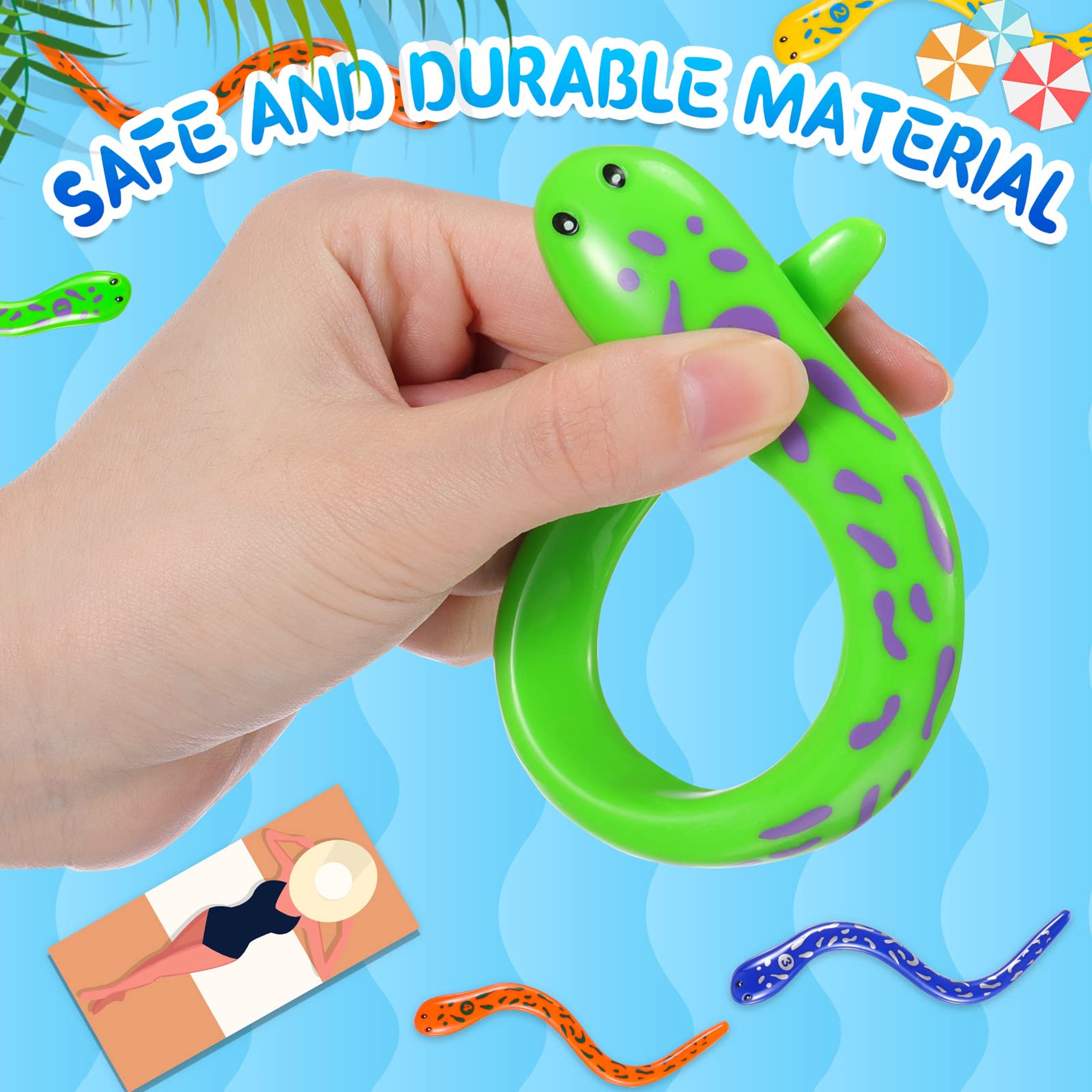 Dive Toys Water Snake Pool Dive Game Set For Kids And Family Fun 2