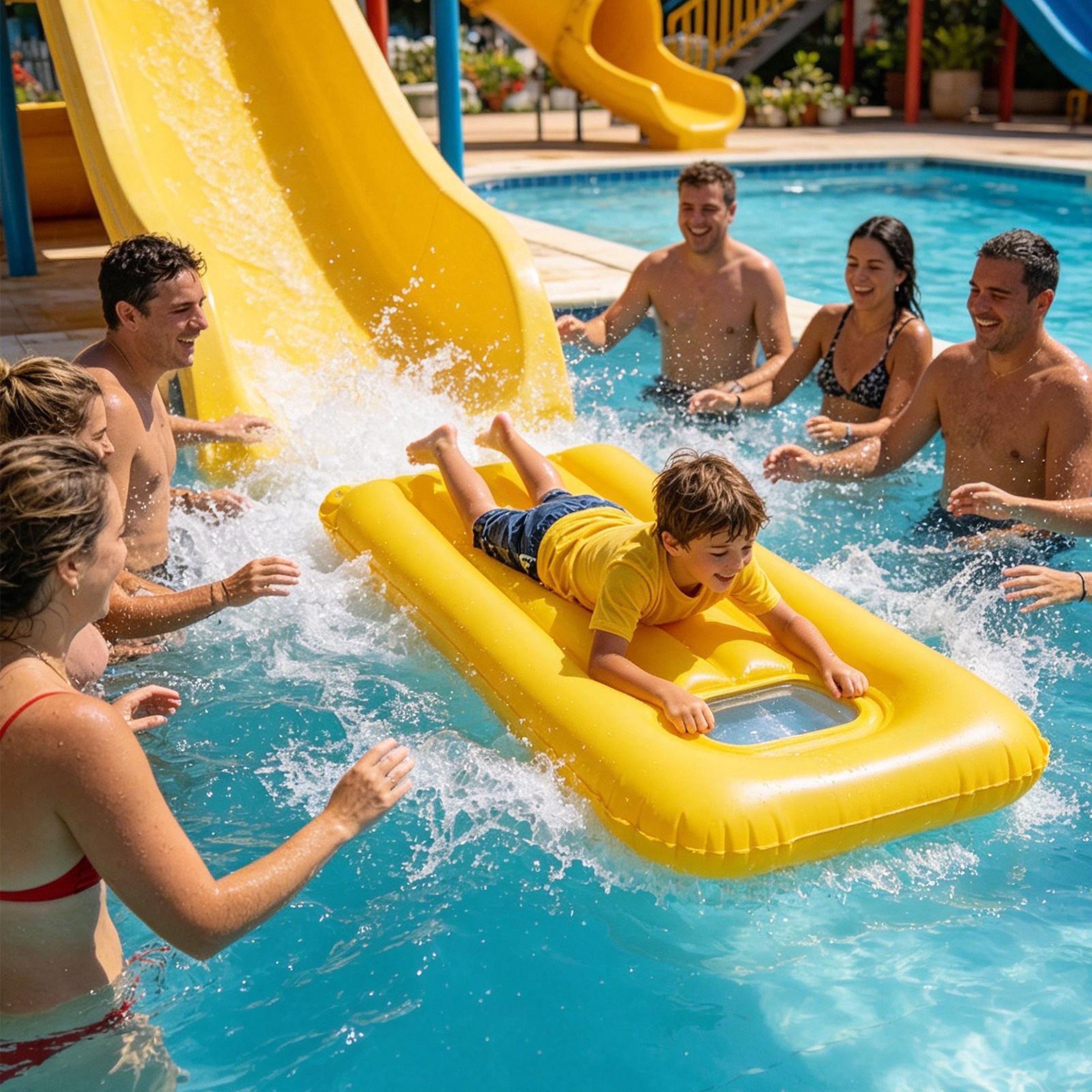 Kids Inflatable Body Surf Board Float For Pool And Beach Water Fun 0