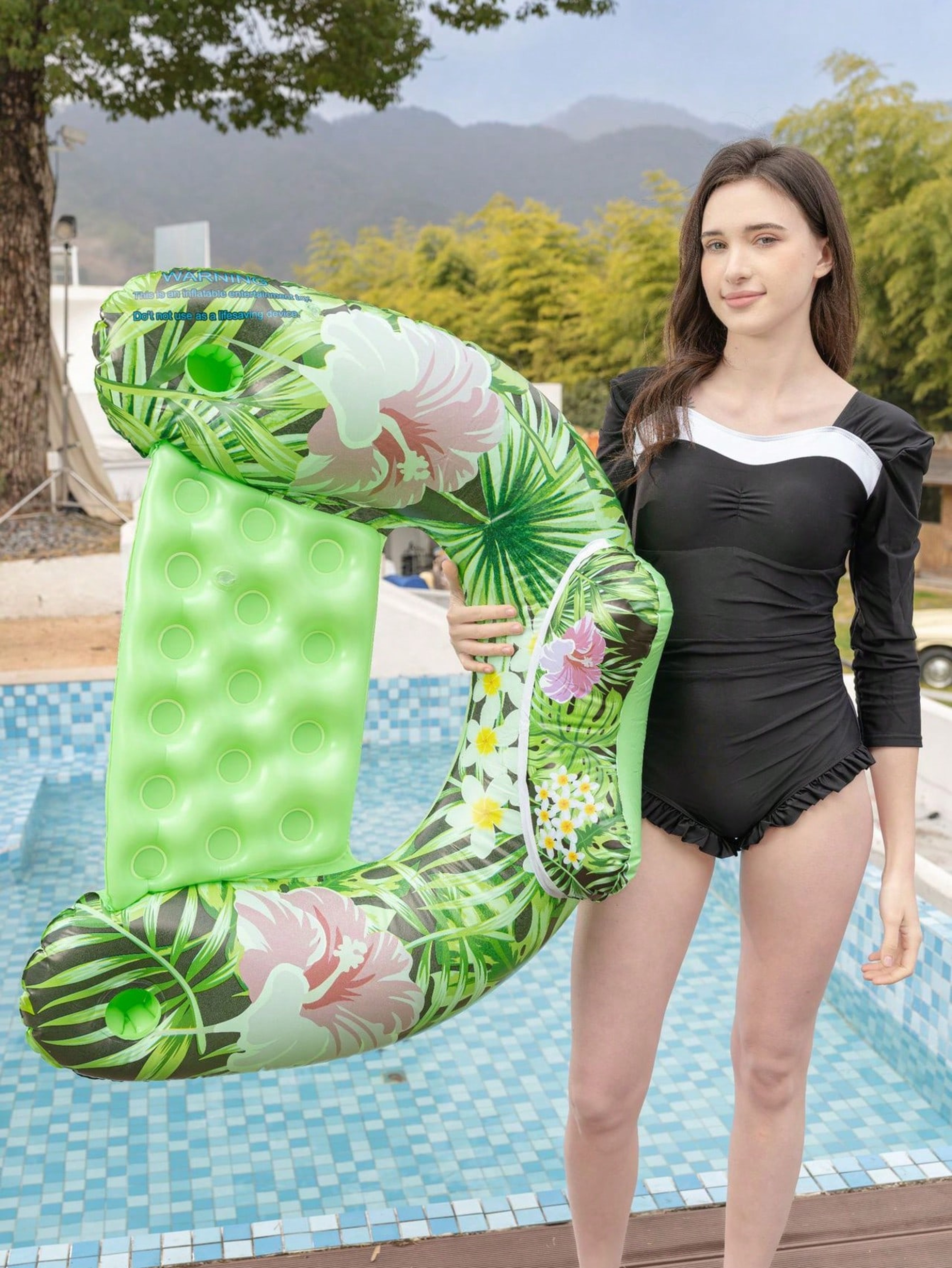 Inflatable Water Hammock Pool Float Recliner Lounge For Pool Lake  Beach Relaxation 0