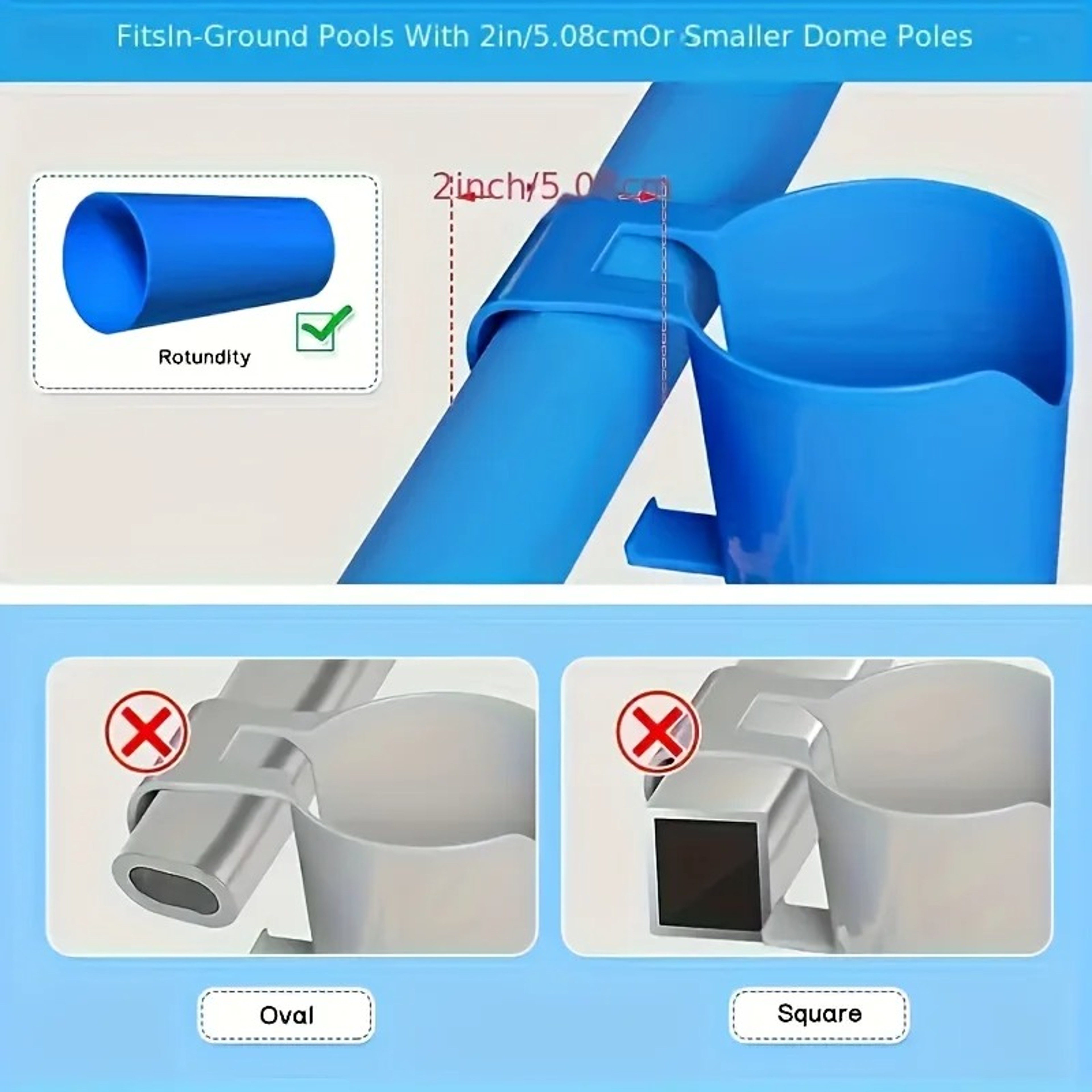 Poolside Storage Rack For Drinks Tools  Sanitizers  Pool Organizer Clip On Holder 3