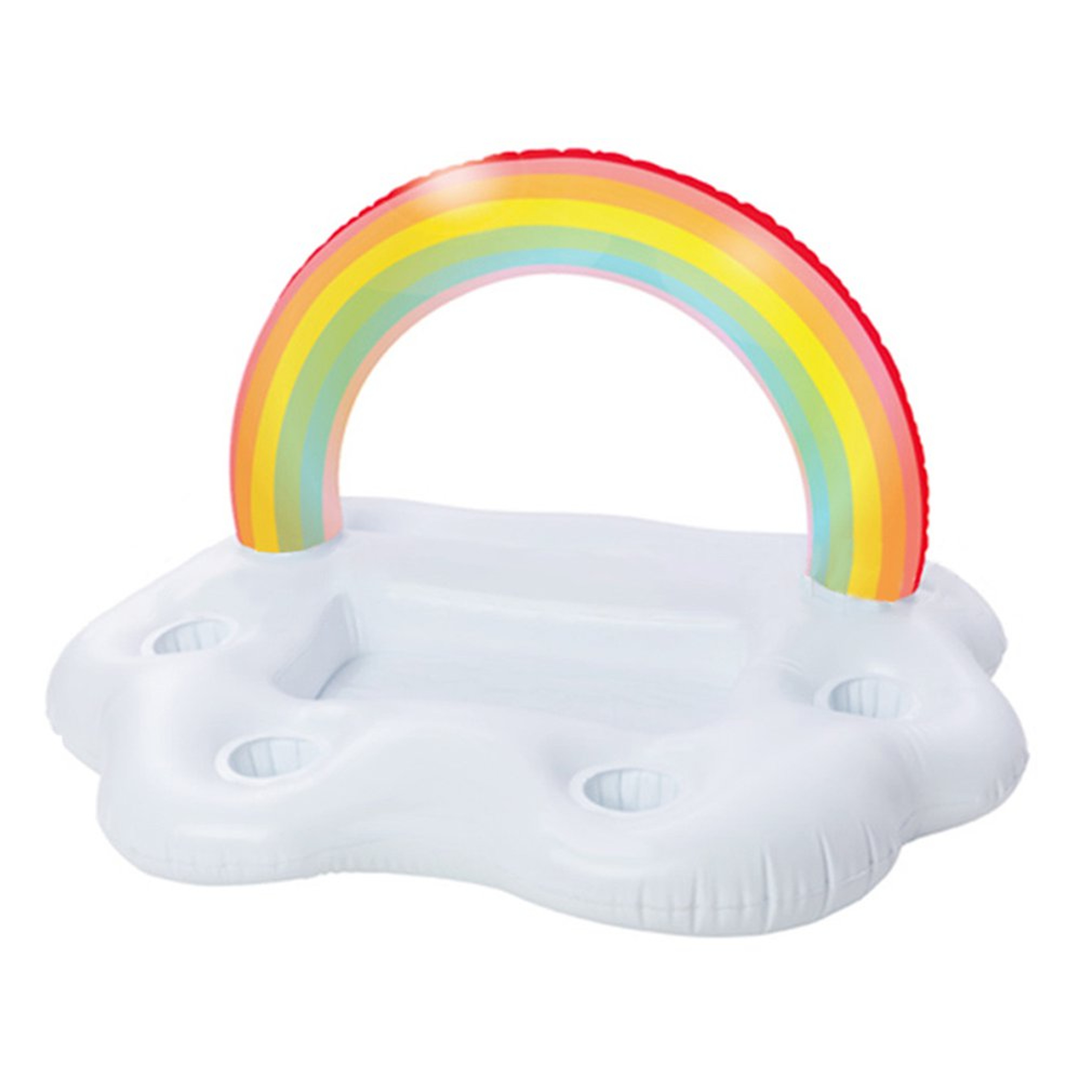 Rainbow Inflatable Swim Ring Pool Float for Kids & Adults Summer Water Fun – view 5