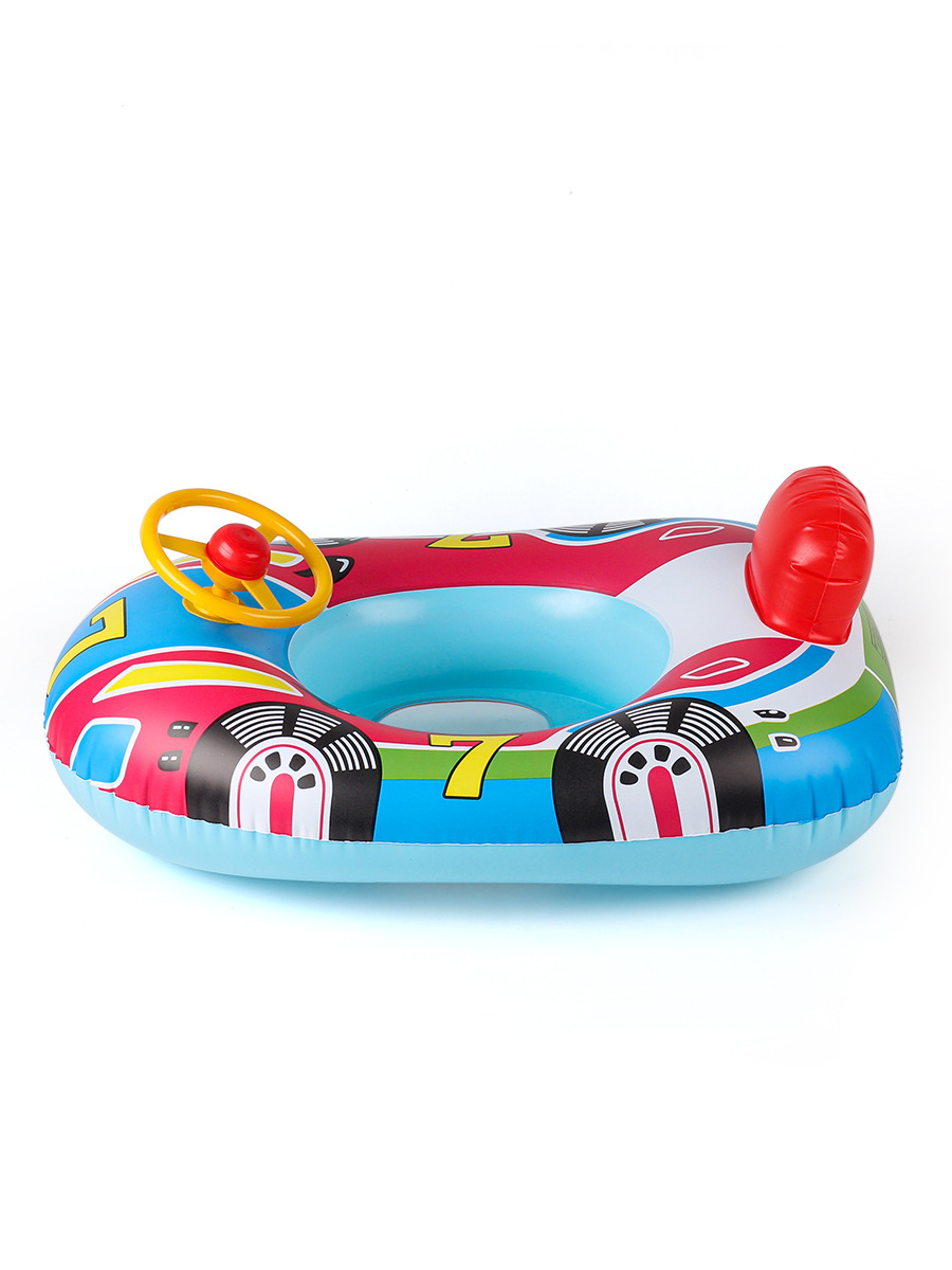 Kids Swim Ring Steering Wheel Inflatable Pool Float Seat for Toddlers and Young Children – view 8