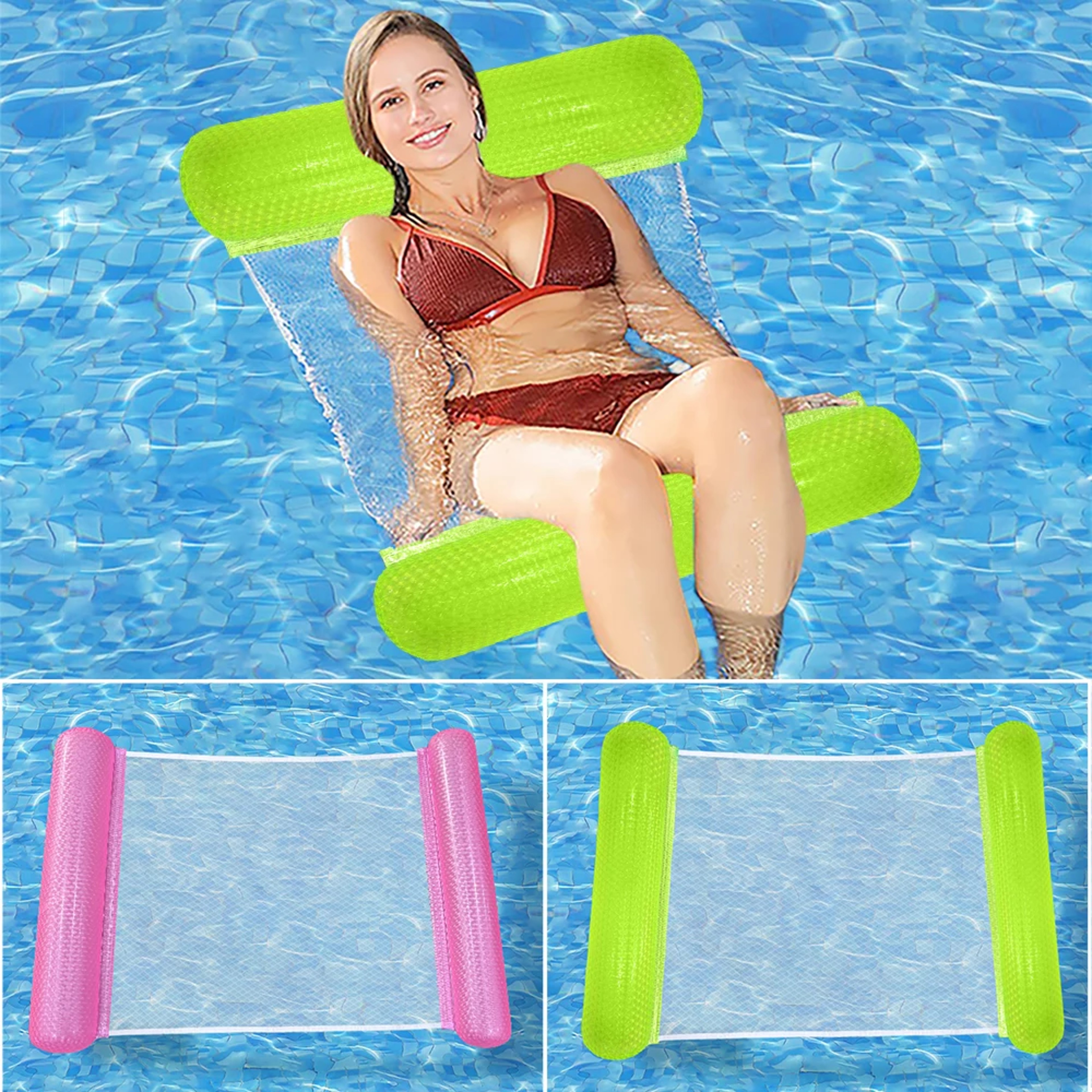 Inflatable Pool Hammock Float Portable Water Hammock Floating Bed for Pool, Lake & Beach Relaxation – view 2