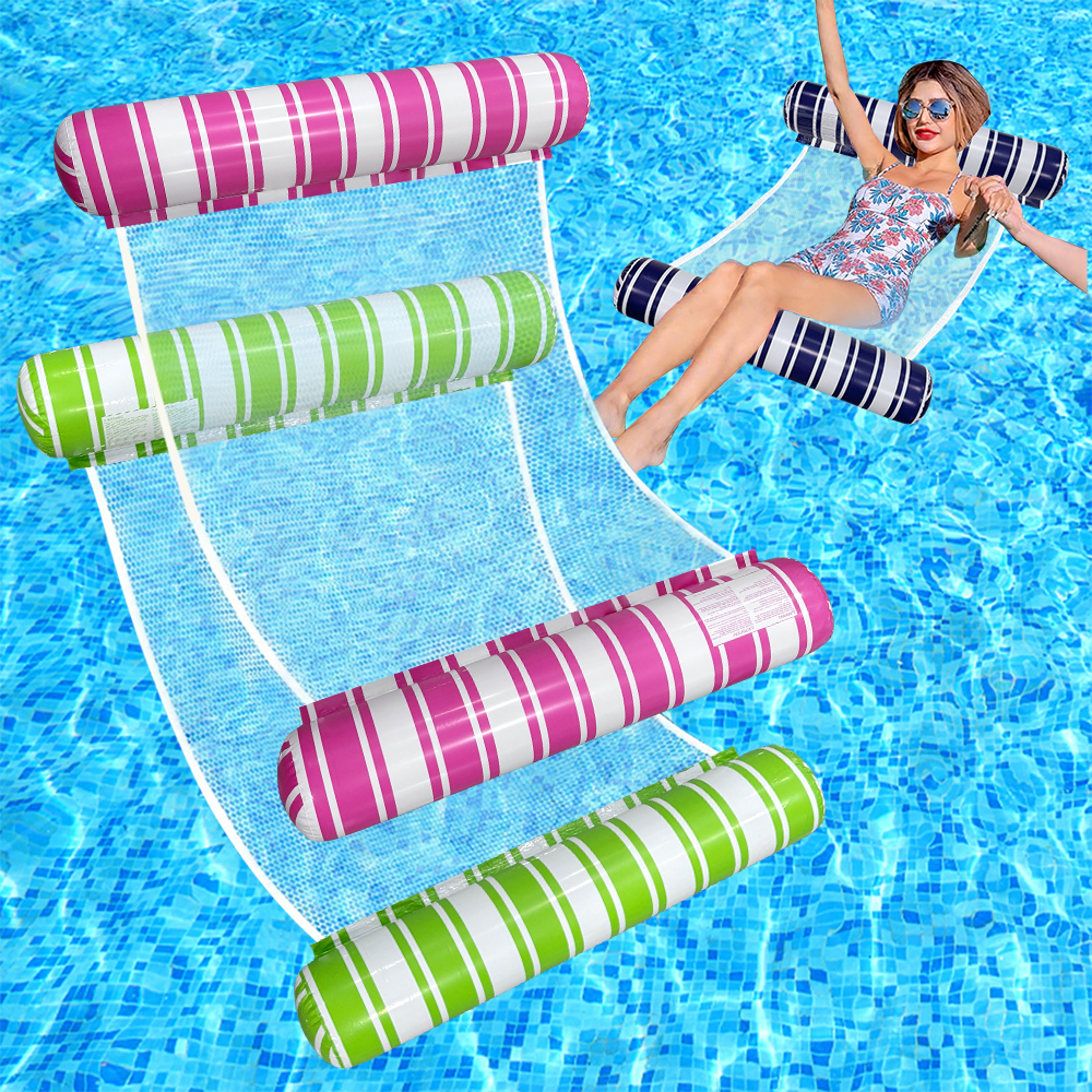 Inflatable Pool Float Lounge Chair with Backrest for Pool, Beach & Lake Relaxation – view 2