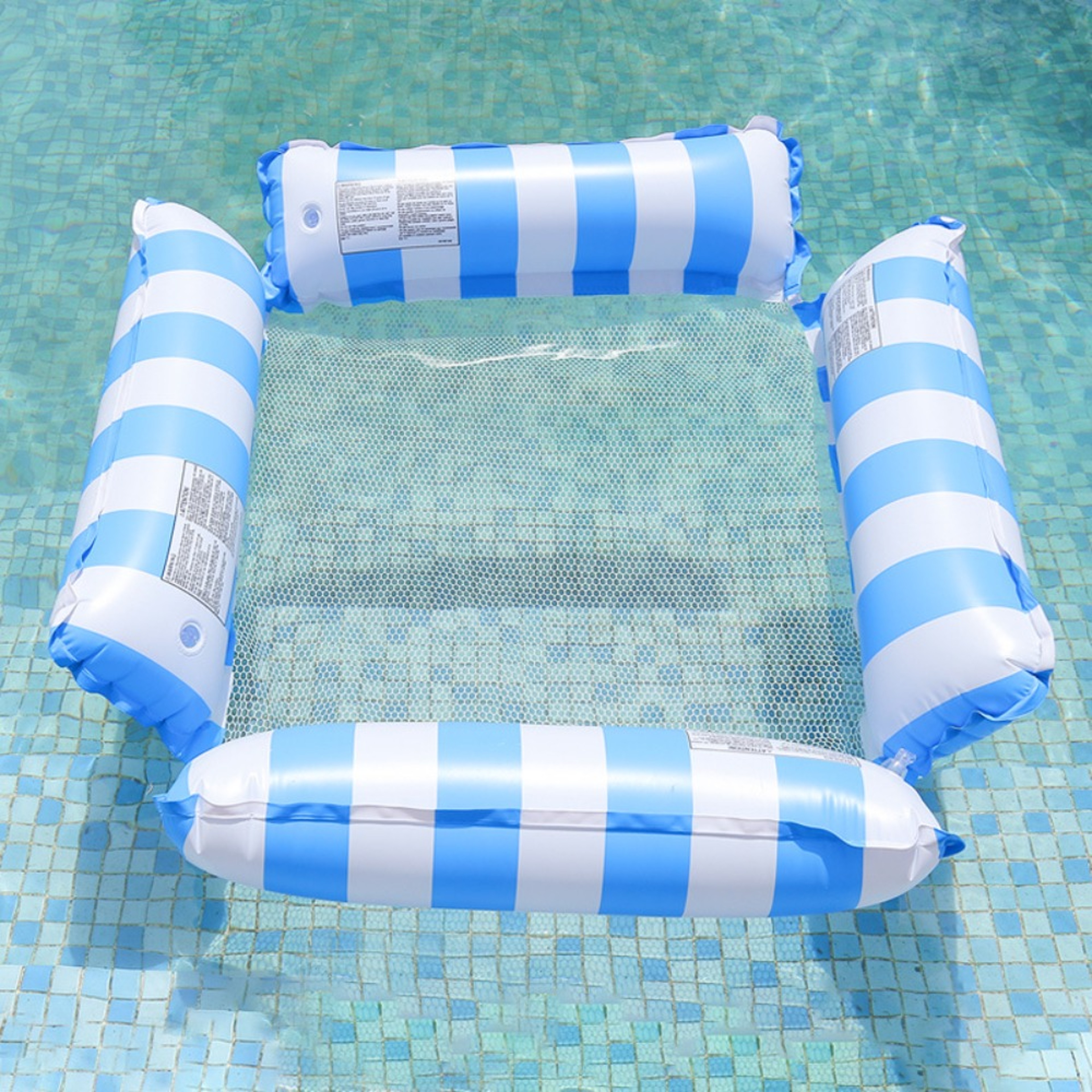 Inflatable Pool Float Water Hammock Recliner with Headrest for Pool, Lake & Beach Relaxation – view 10