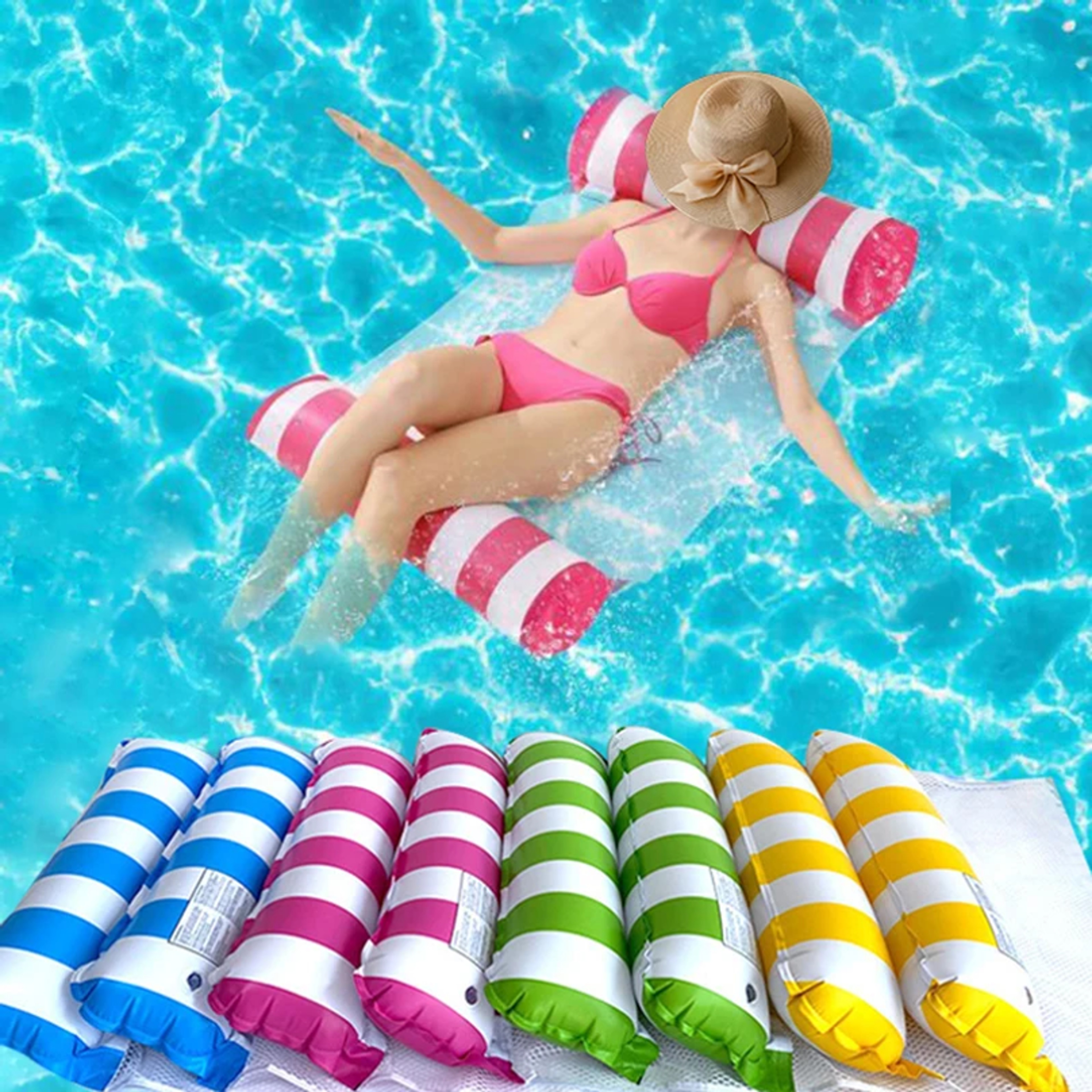 Premium Pool Hammock Float Foldable Inflatable Water Hammock for Adults & Pool Lounging – view 1