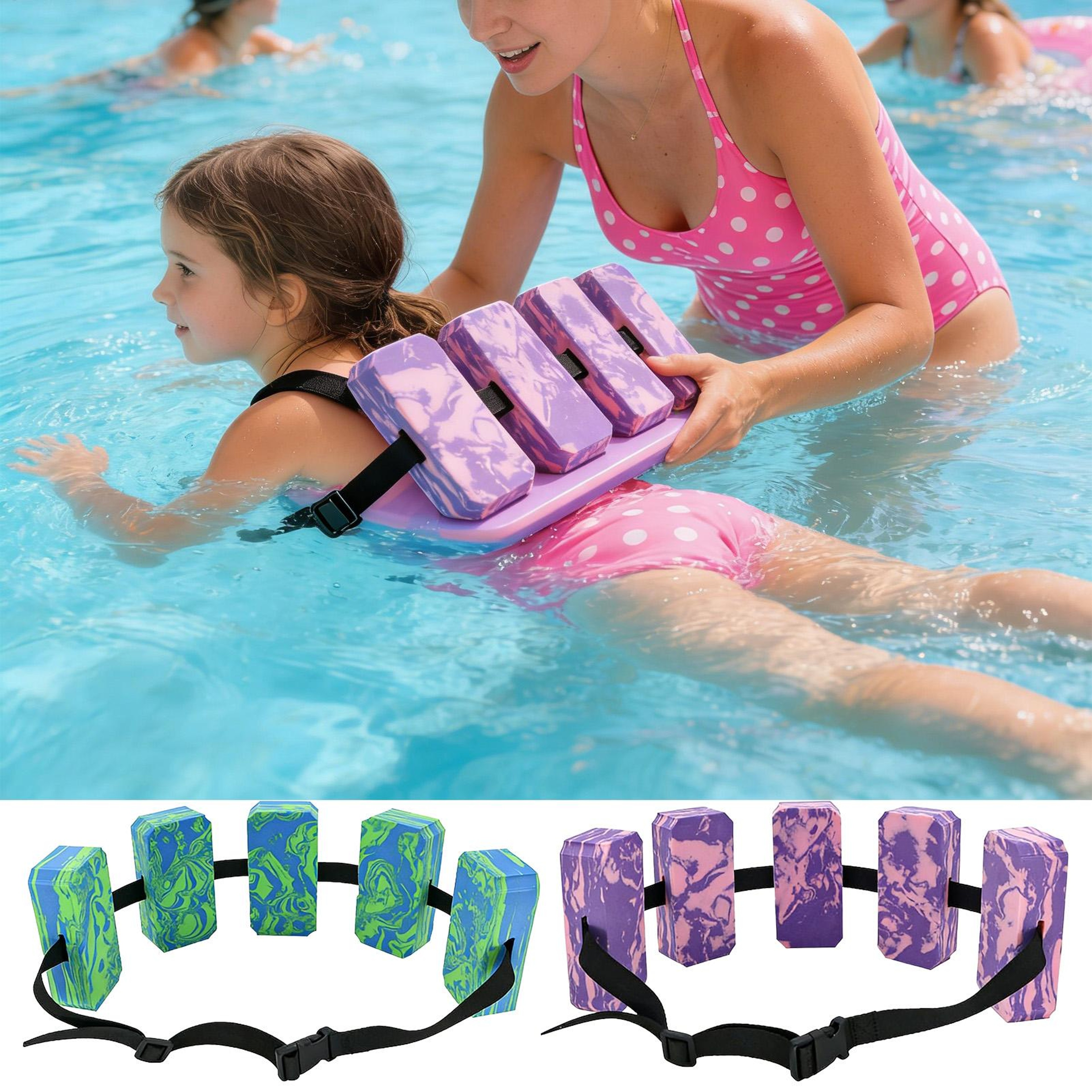 Adjustable Swim Training Belt EVA Water Aerobics Belt for Pool Fitness & Swim Support – view 1