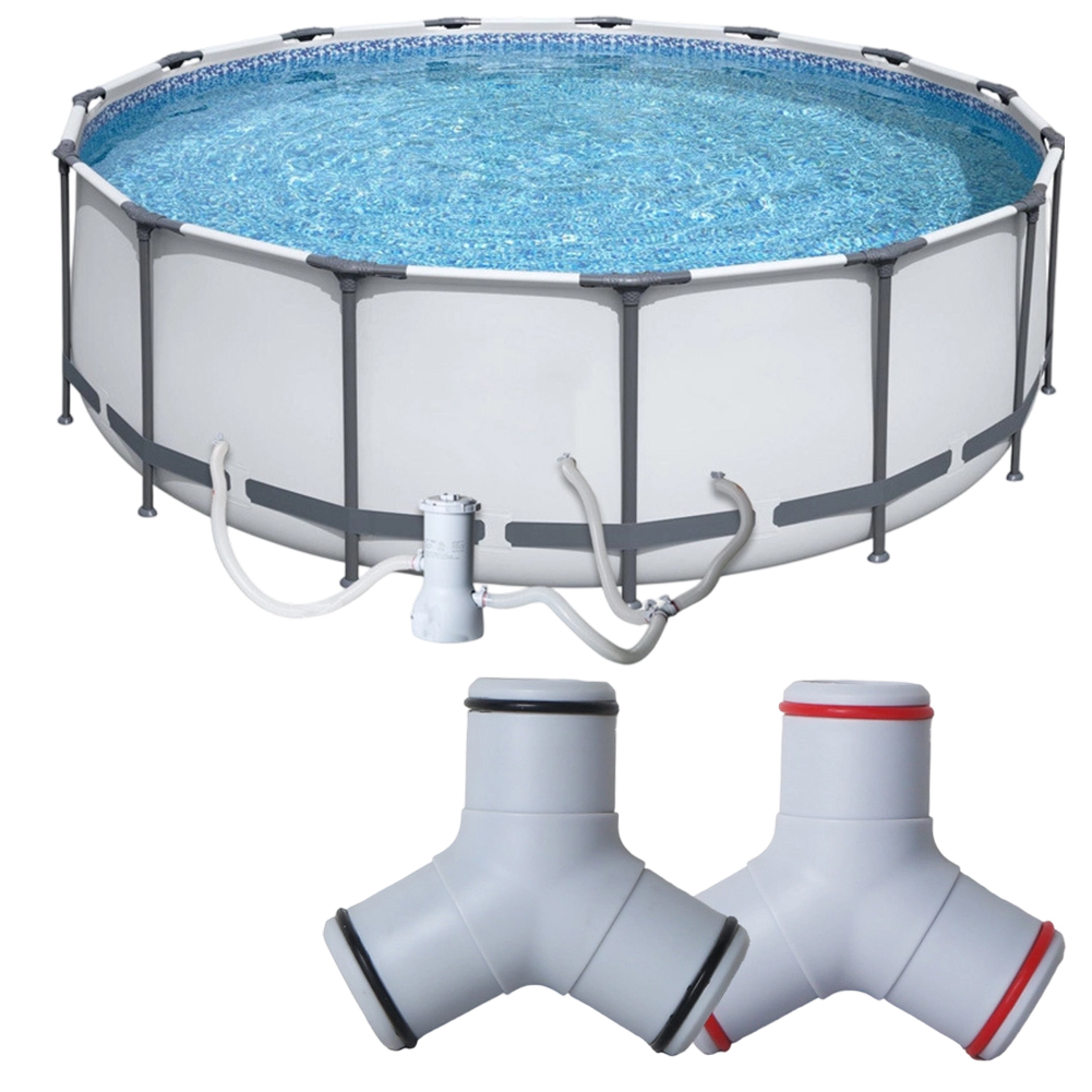 Pool Hose Adapter Way Connector For Intex Pools  Flow Management 1