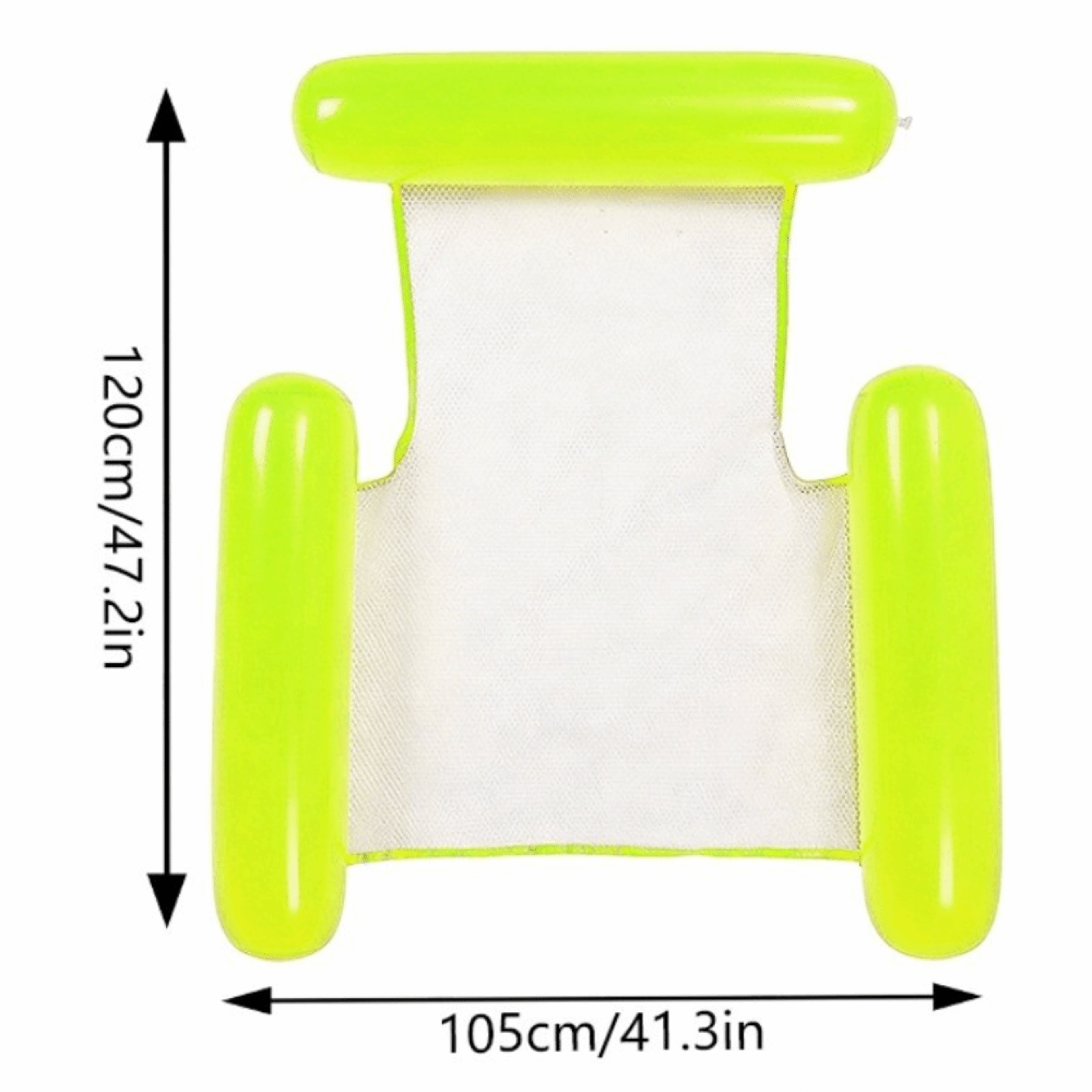 Portable Inflatable Water Hammock Mesh Pool Float With Backrest For Ultimate Summer Relaxation 2