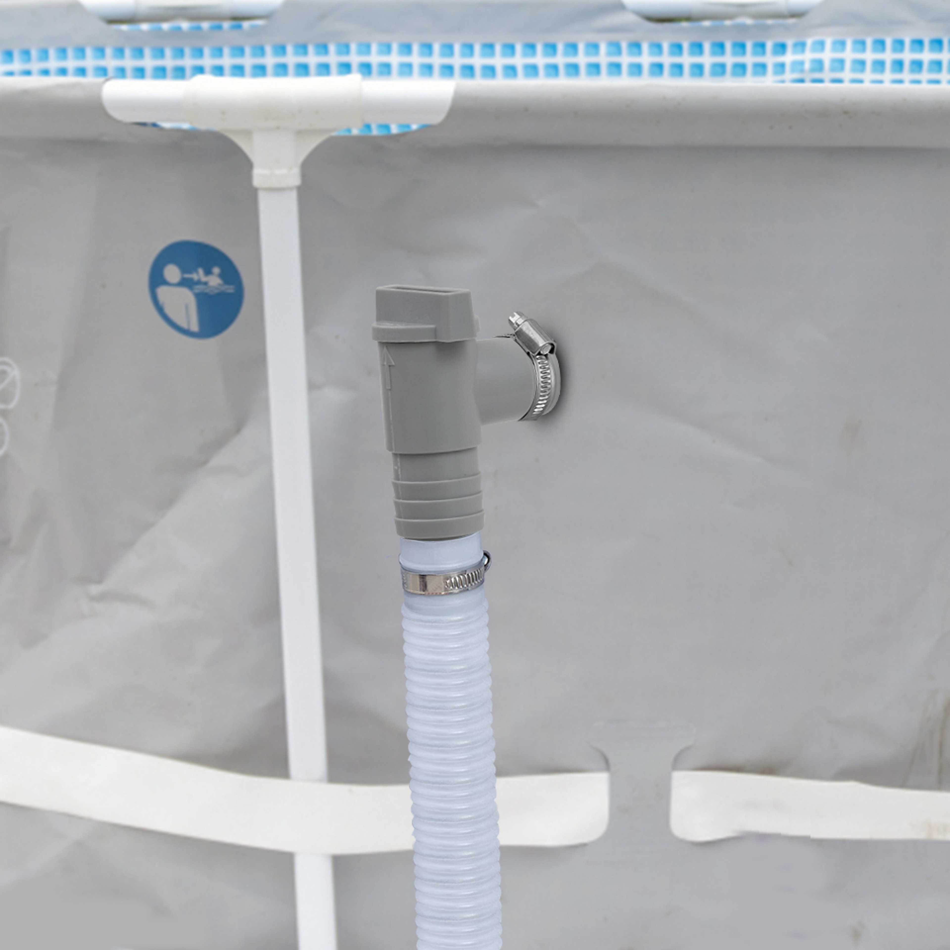Pool Filter Pump Adapter With Leak Proof Plunger Valve For Above Ground Pools 1