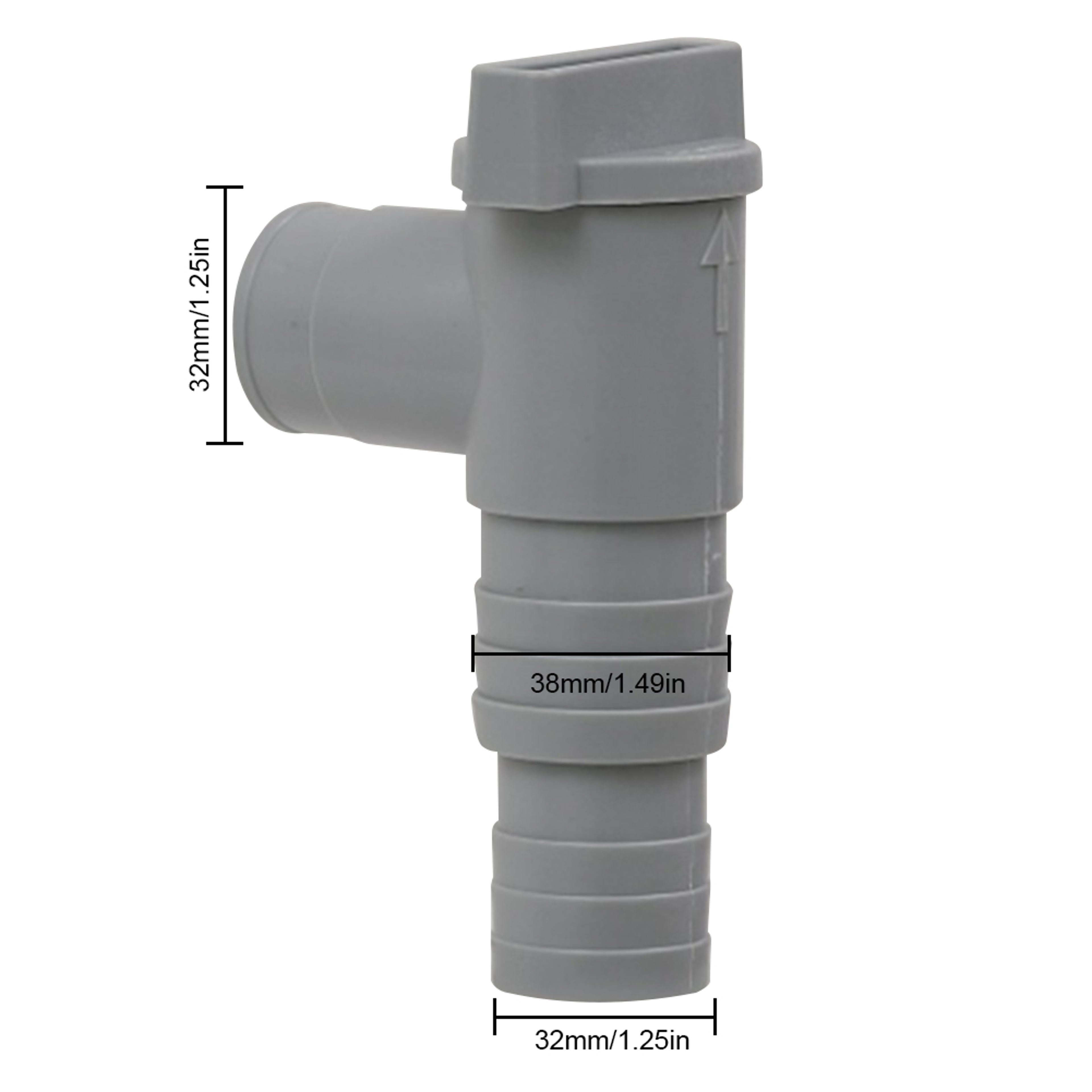 Pool Filter Pump Adapter With Leak Proof Plunger Valve For Above Ground Pools 3