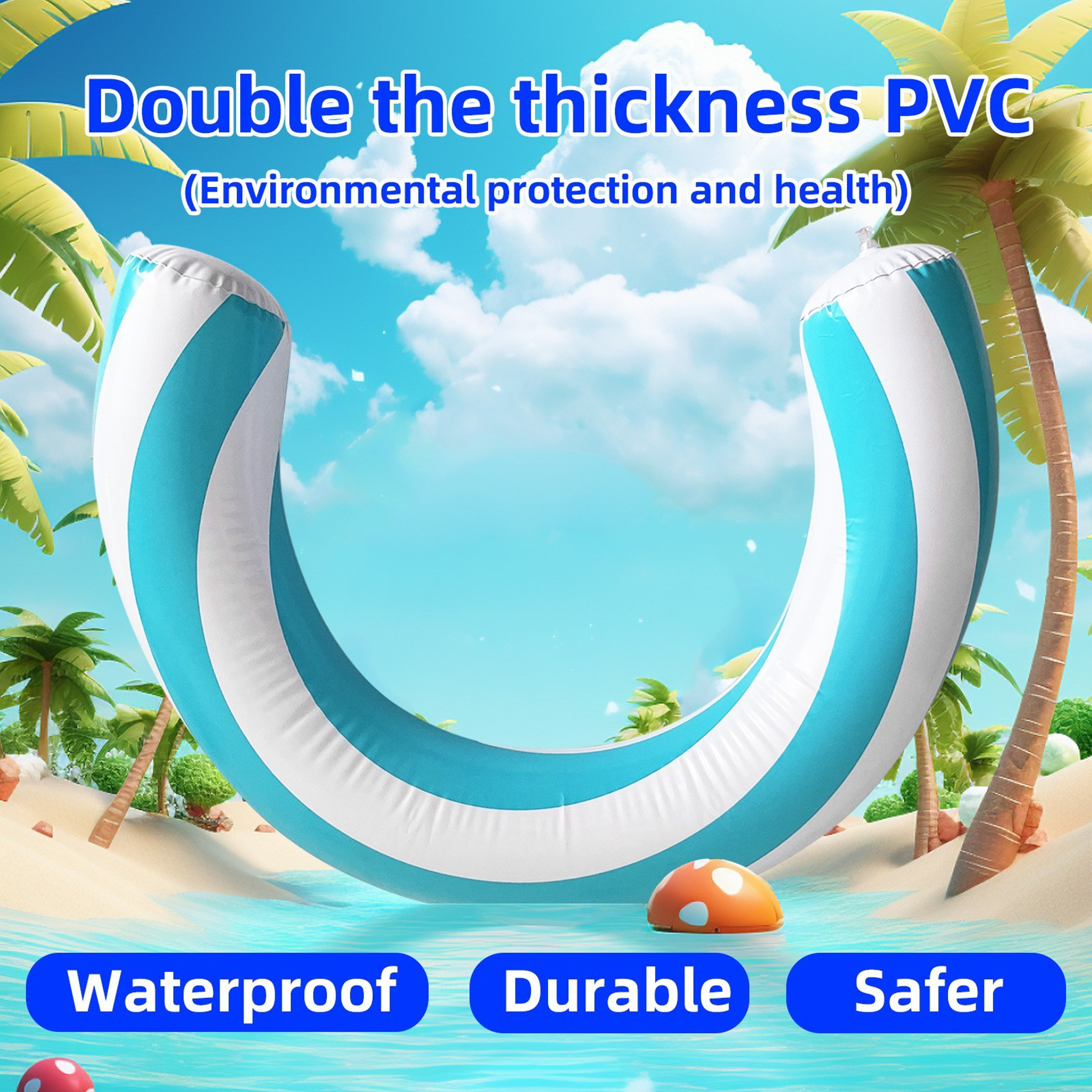 Premium Inflatable Swim Ring Thick PVC Pool Float for Beach, Pool & Summer Water Fun – view 1