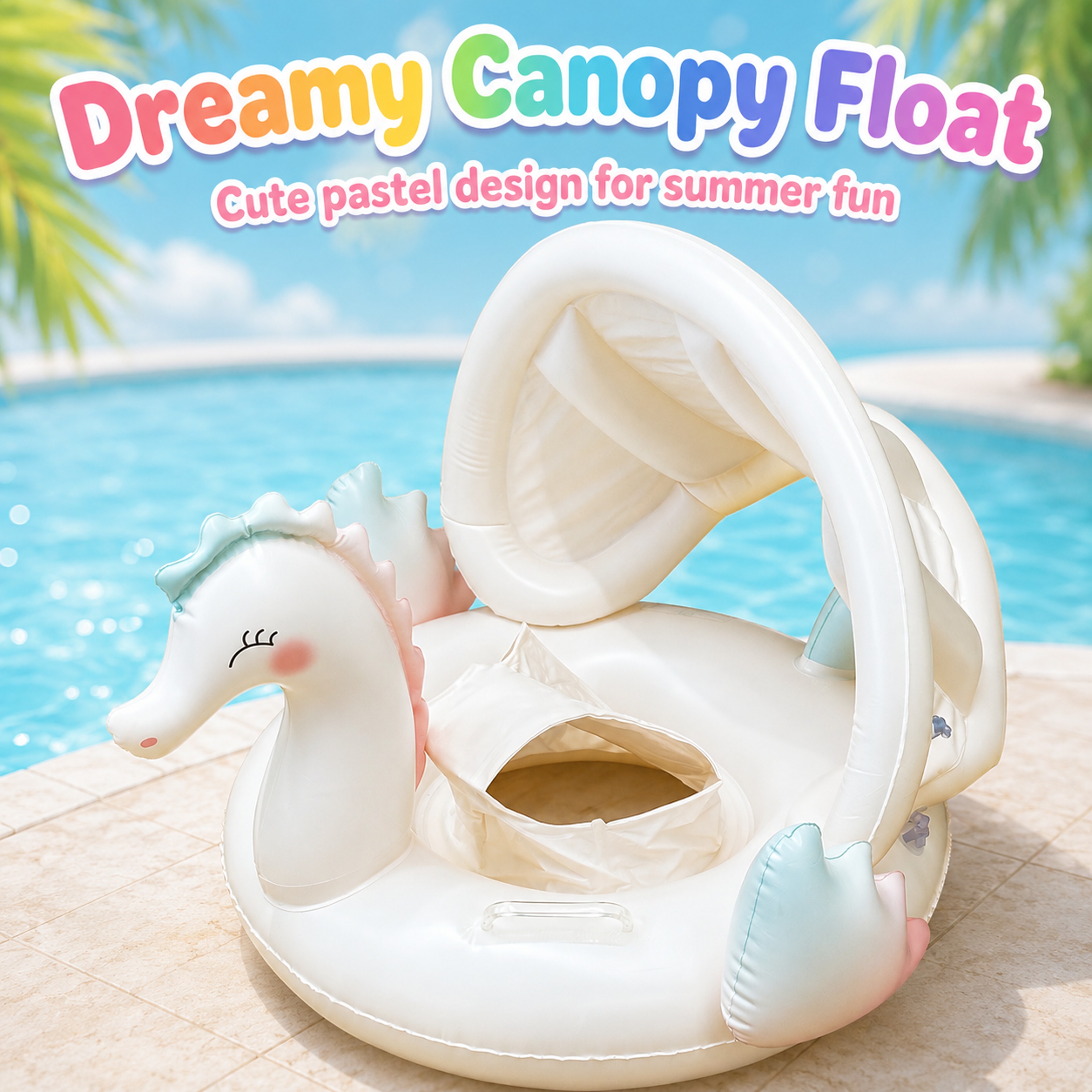 Toddler Swim Ring Inflatable Kids Pool Float For Beach  Summer Water Fun 0