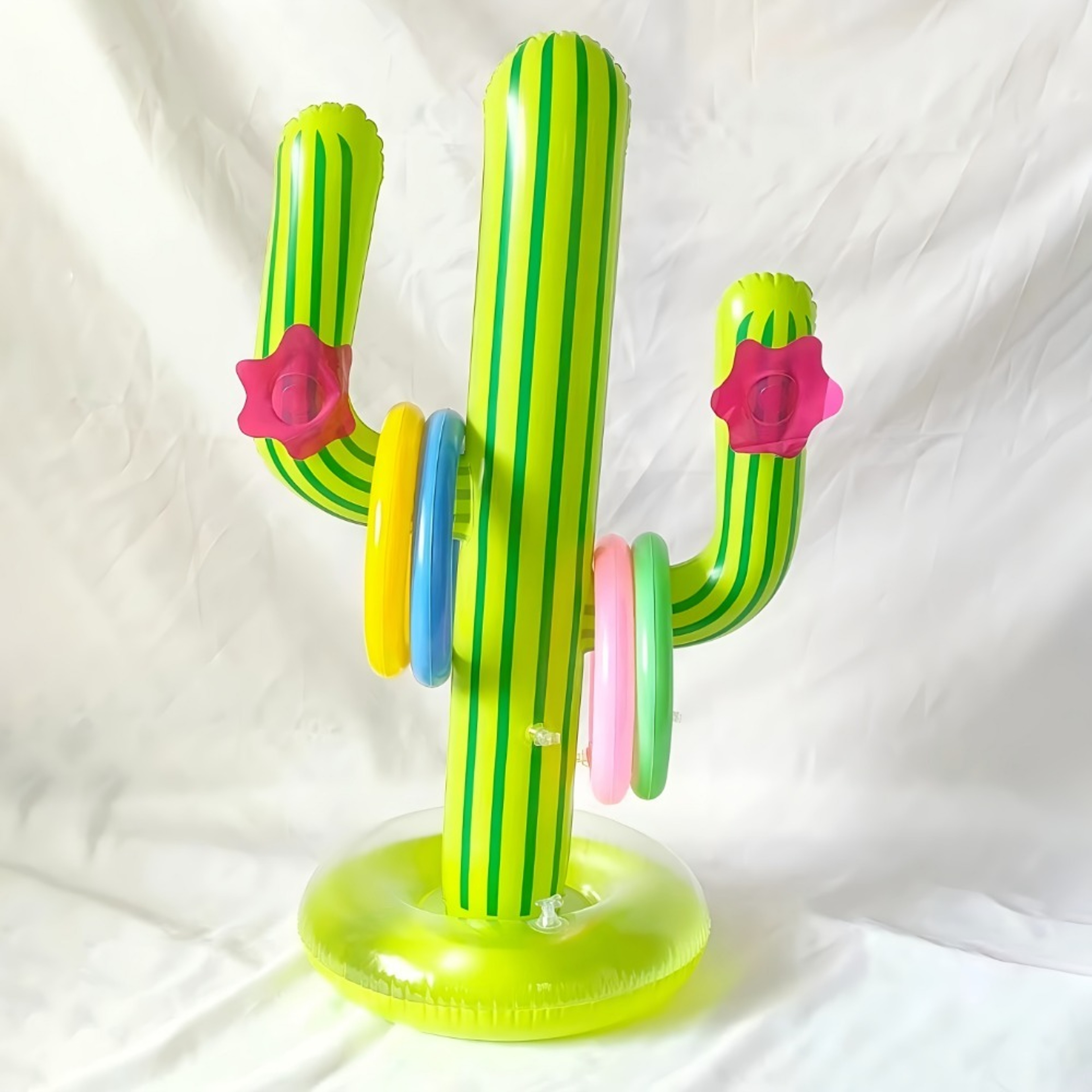 Inflatable Ring Toss Game Cactus Set Floating Pool Party Games For Summer Beach  Family Fun 6