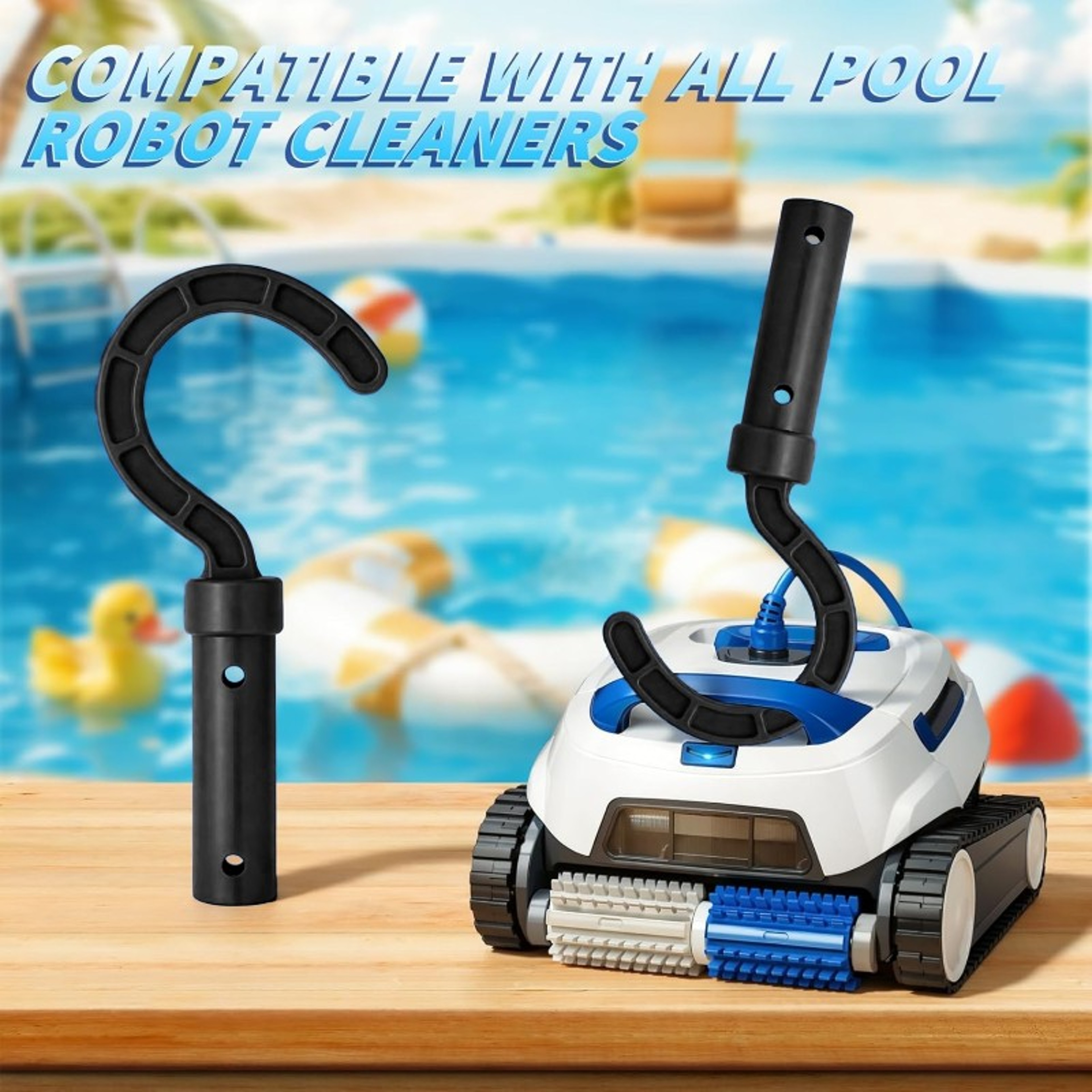 Universal Robotic Pool Cleaner Hook for Telescopic Poles Easy Pool Vacuum Retrieval Tool – view 5
