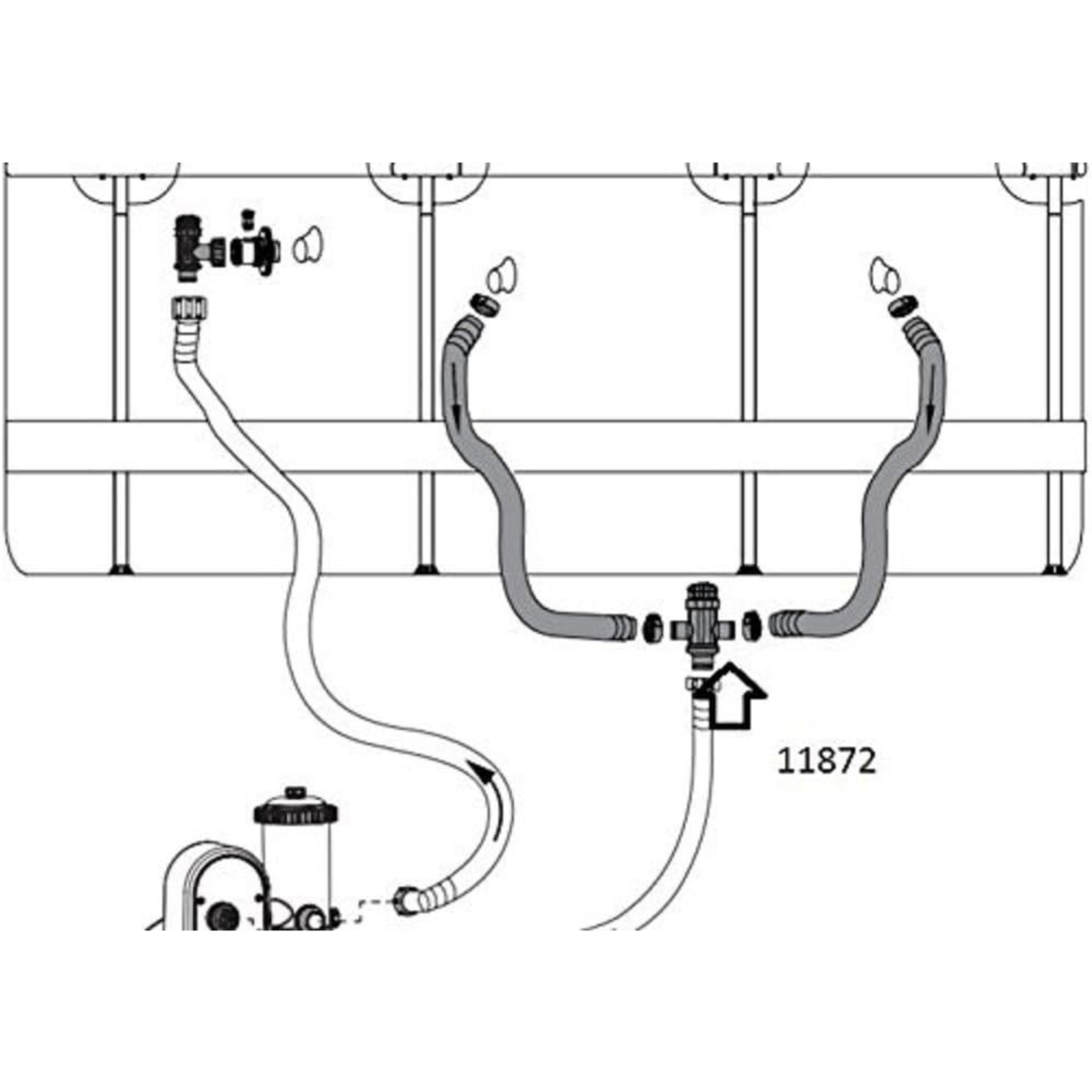 Pool Plunger Valve Dual Split Pool Hose Connector Replacement for Above Ground Pool Pumps – view 5