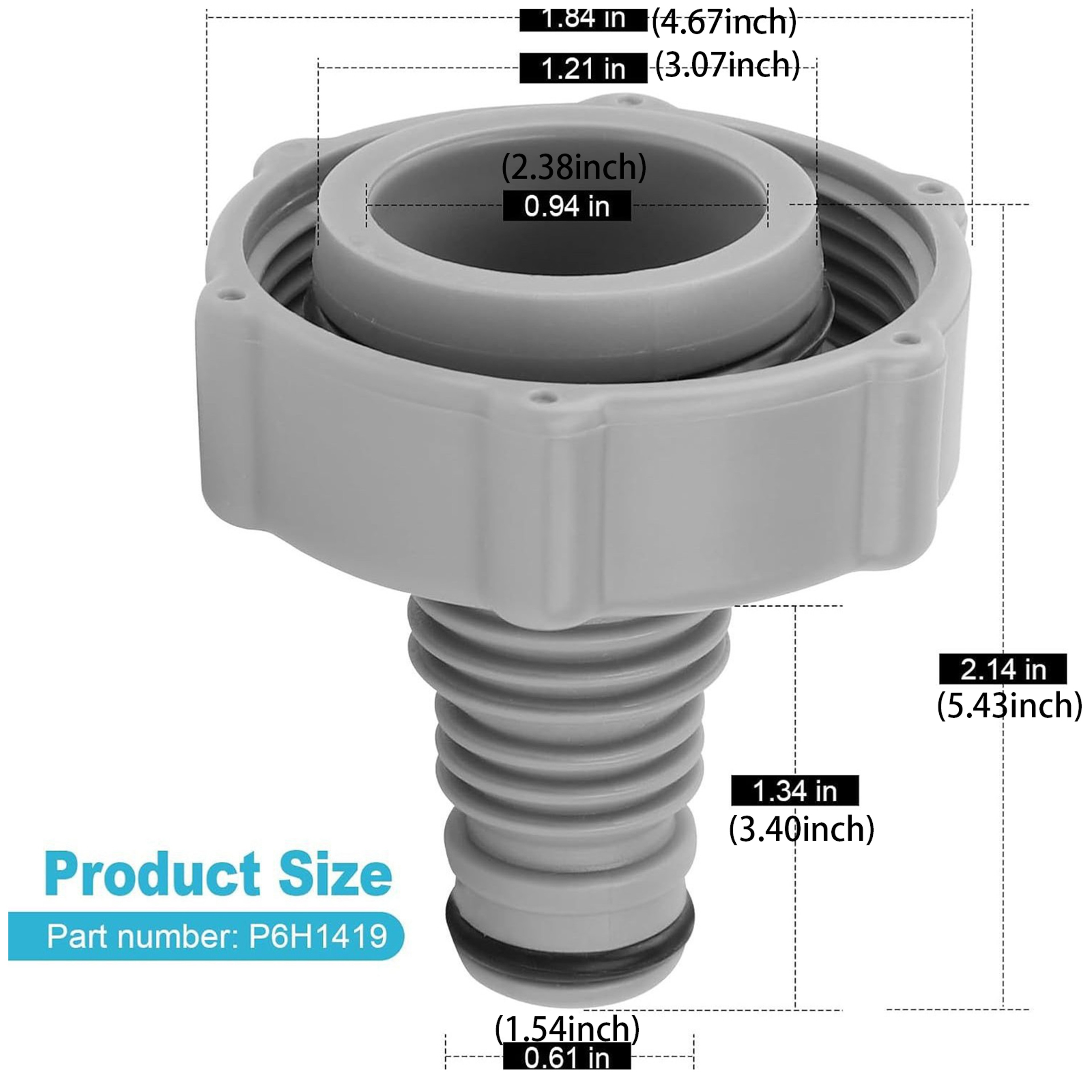Bestway Pool Drain Hose Adapter Replacement For Above Ground Pool Draining Valve 3