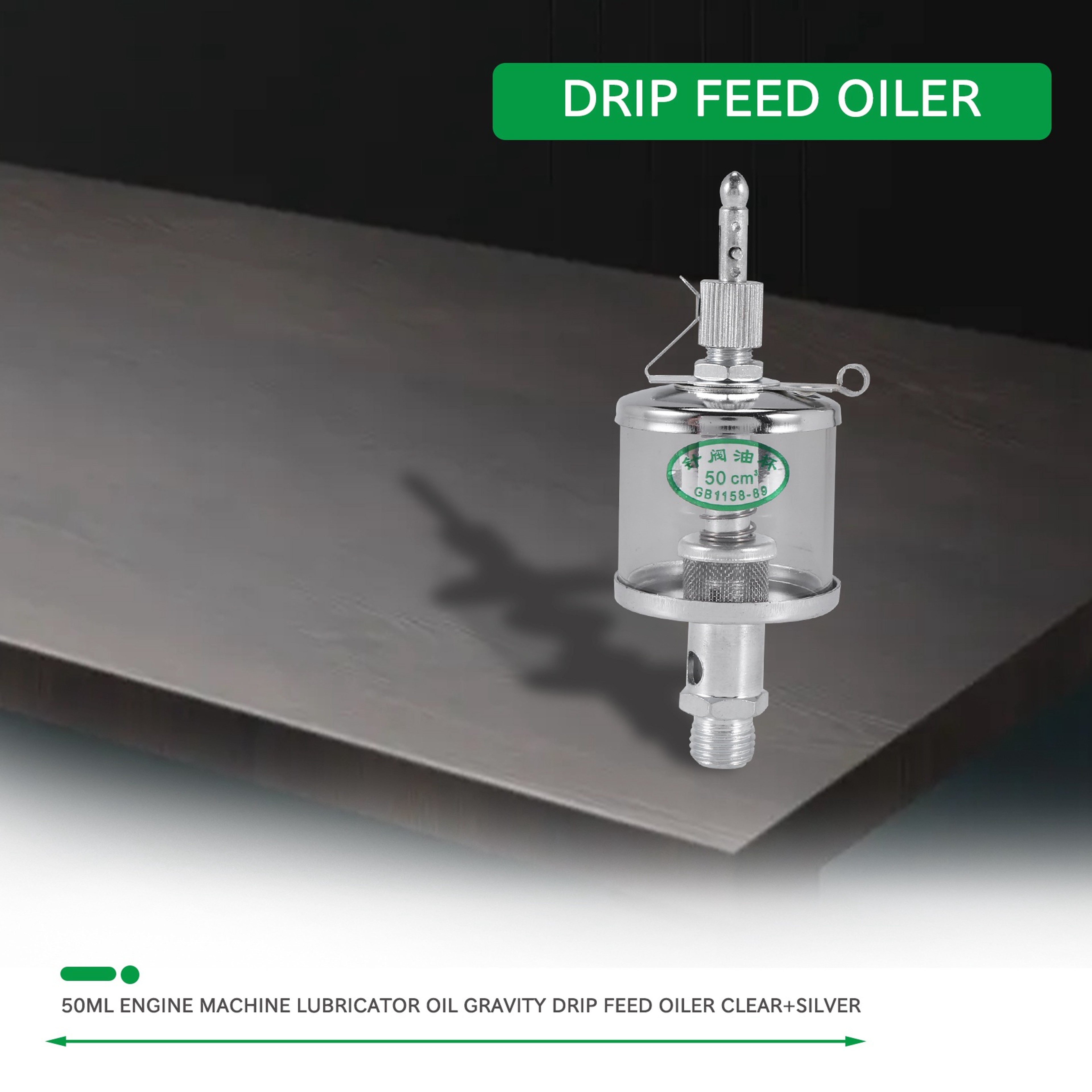 Drip Feed Oiler Gravity Oil Reservoir Machine Lubricator for Lathes, Mills & Industrial Equipment – view 4