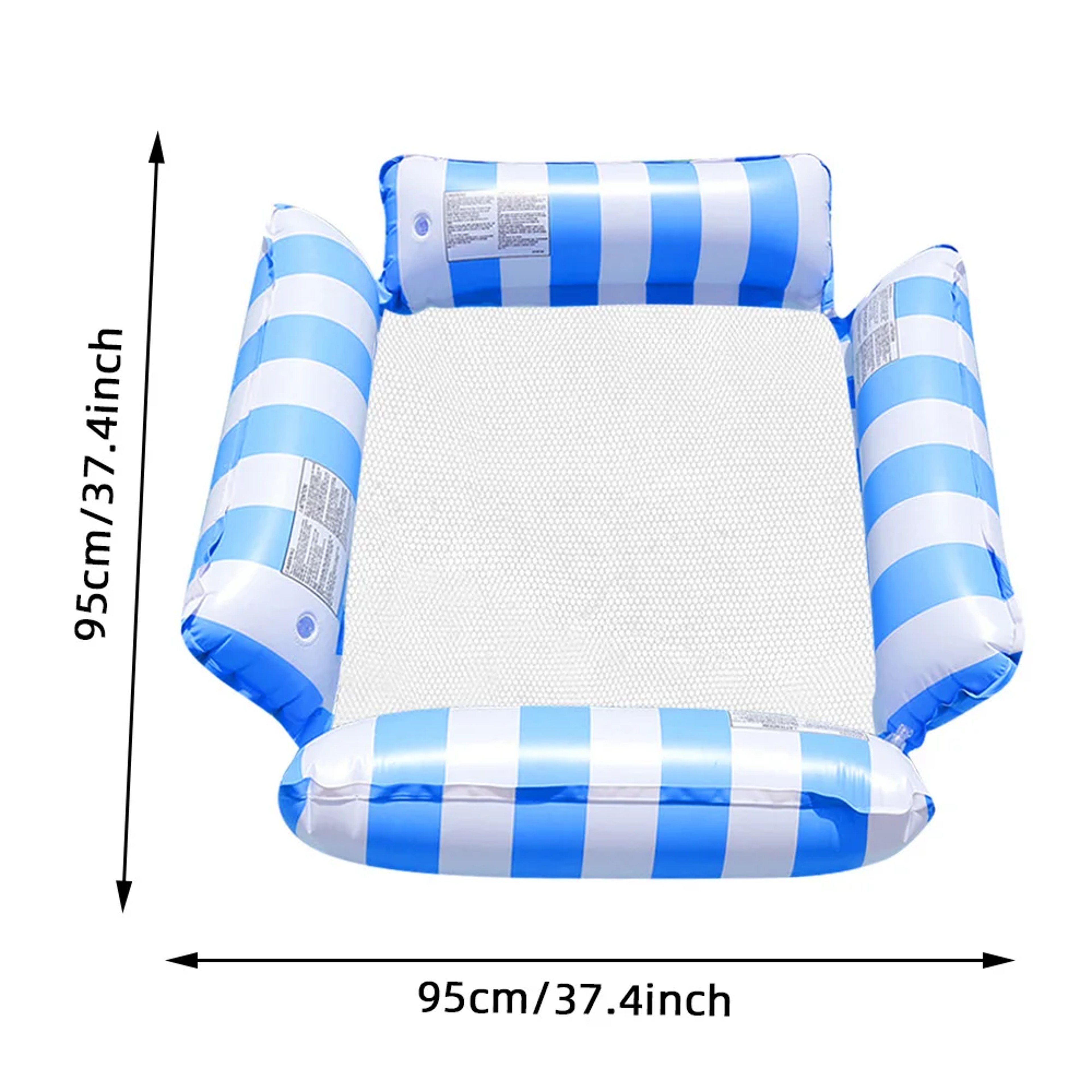 Four Tube Inflatable Pool Hammock Float Seat Foldable Pool Float Lounge for Relaxing Water Fun – view 7