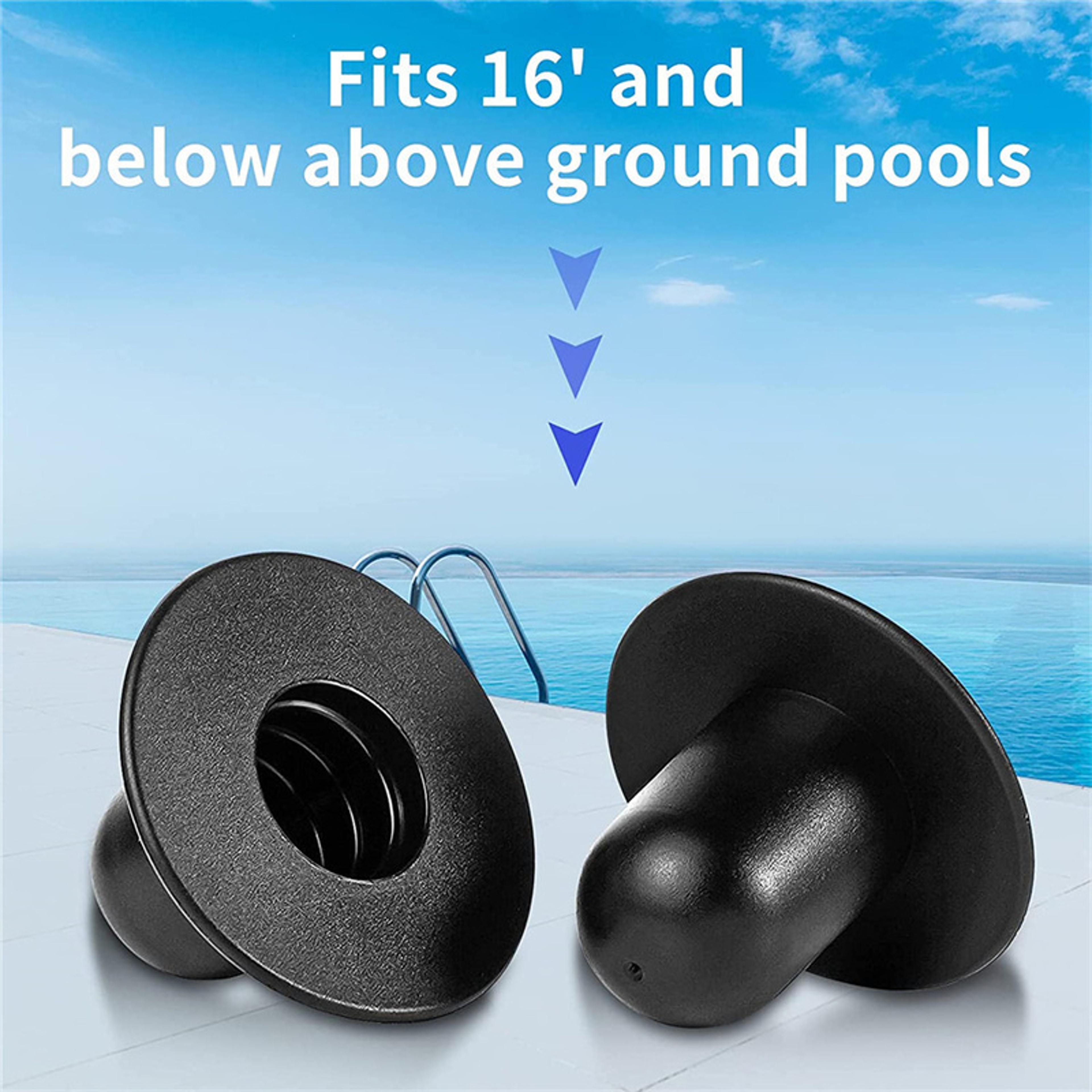 Pool Drain Plug & Strainer Hole Stopper for Intex Pool Replacement Wall Plug Kit – view 2