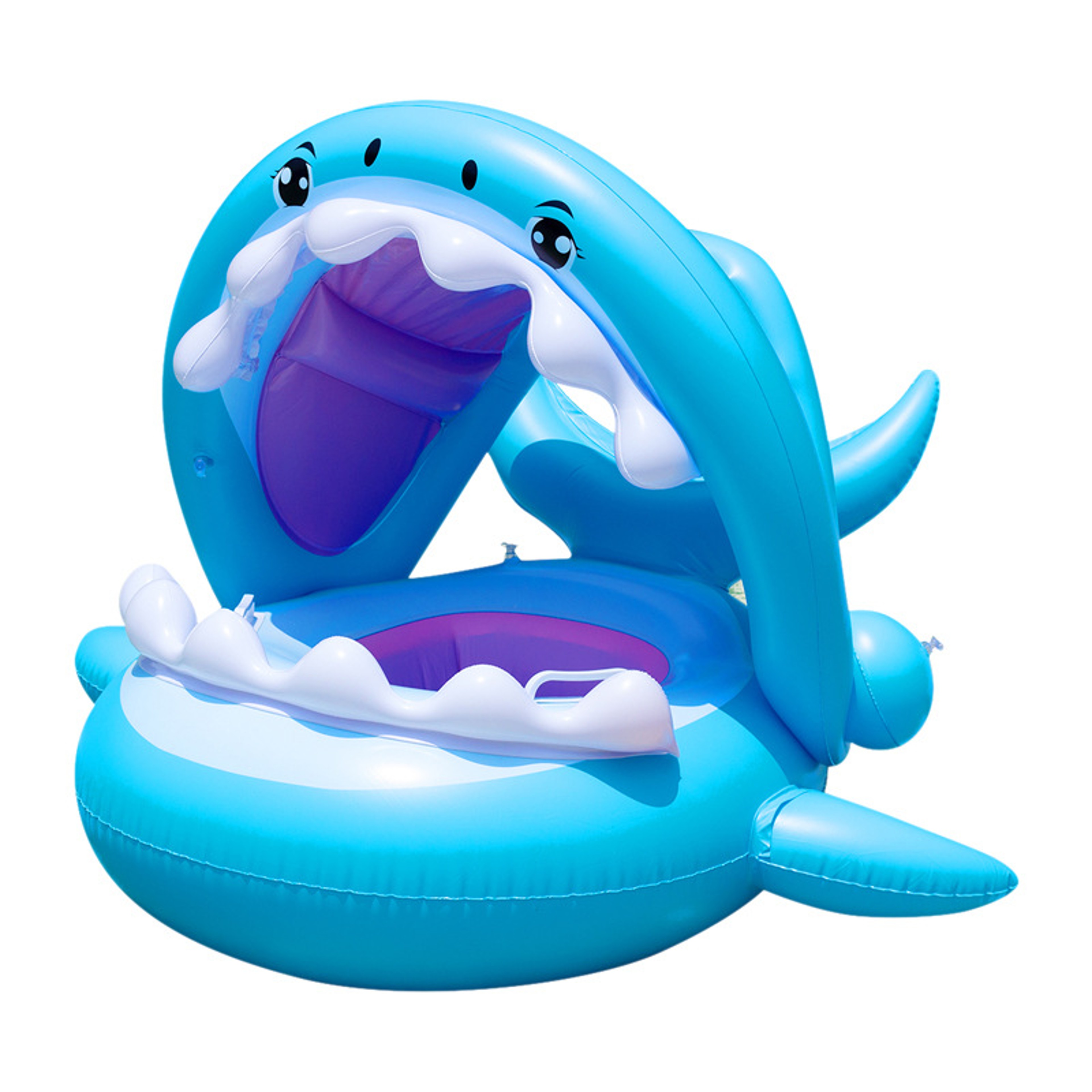 Kids Shark Swim Ring  Pineapple Inflatable Swim Float For Pool  Beach Fun 2