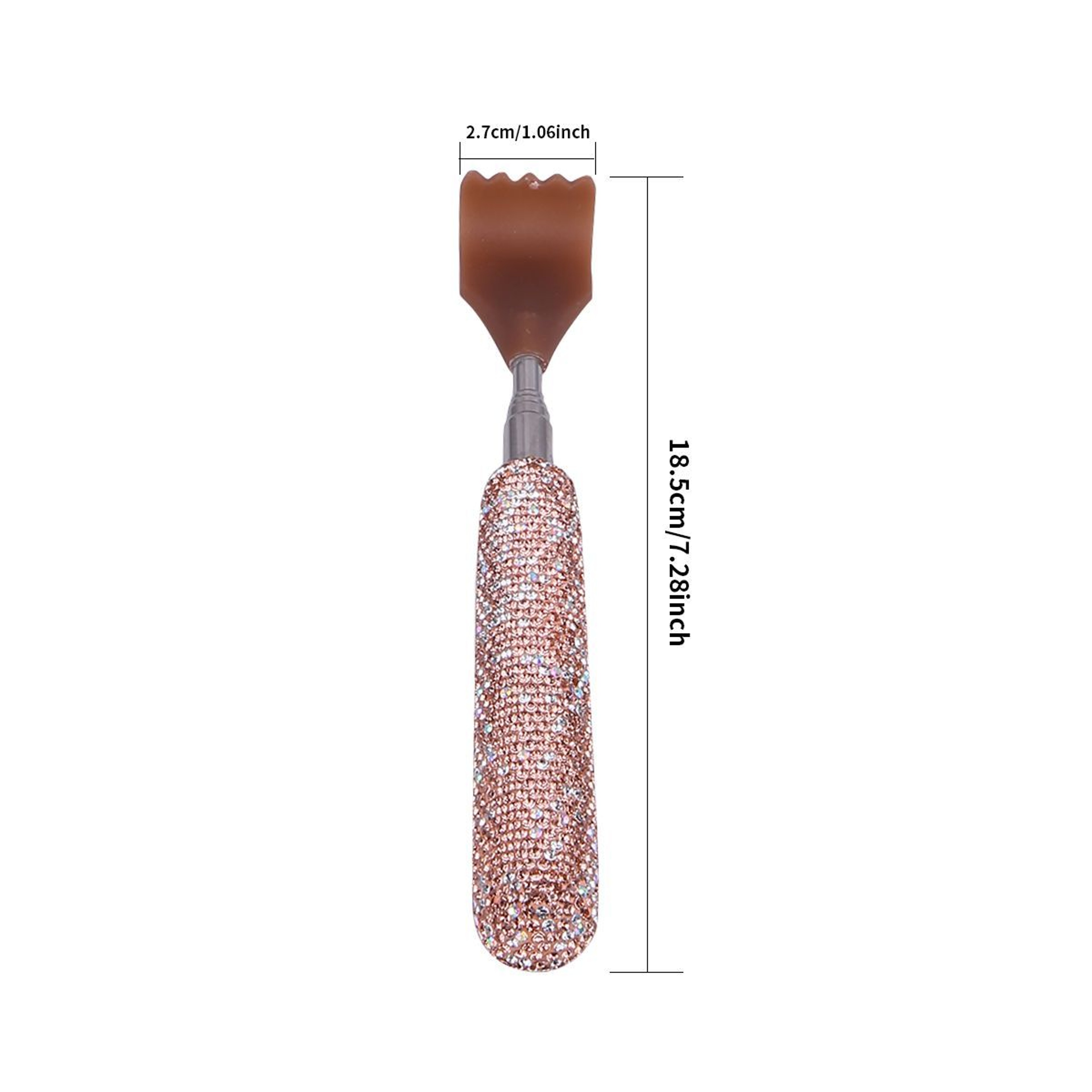 Bling Telescopic Back Scratcher with Rhinestone Handle Extendable Back Massager for Instant Itch Relief – view 2