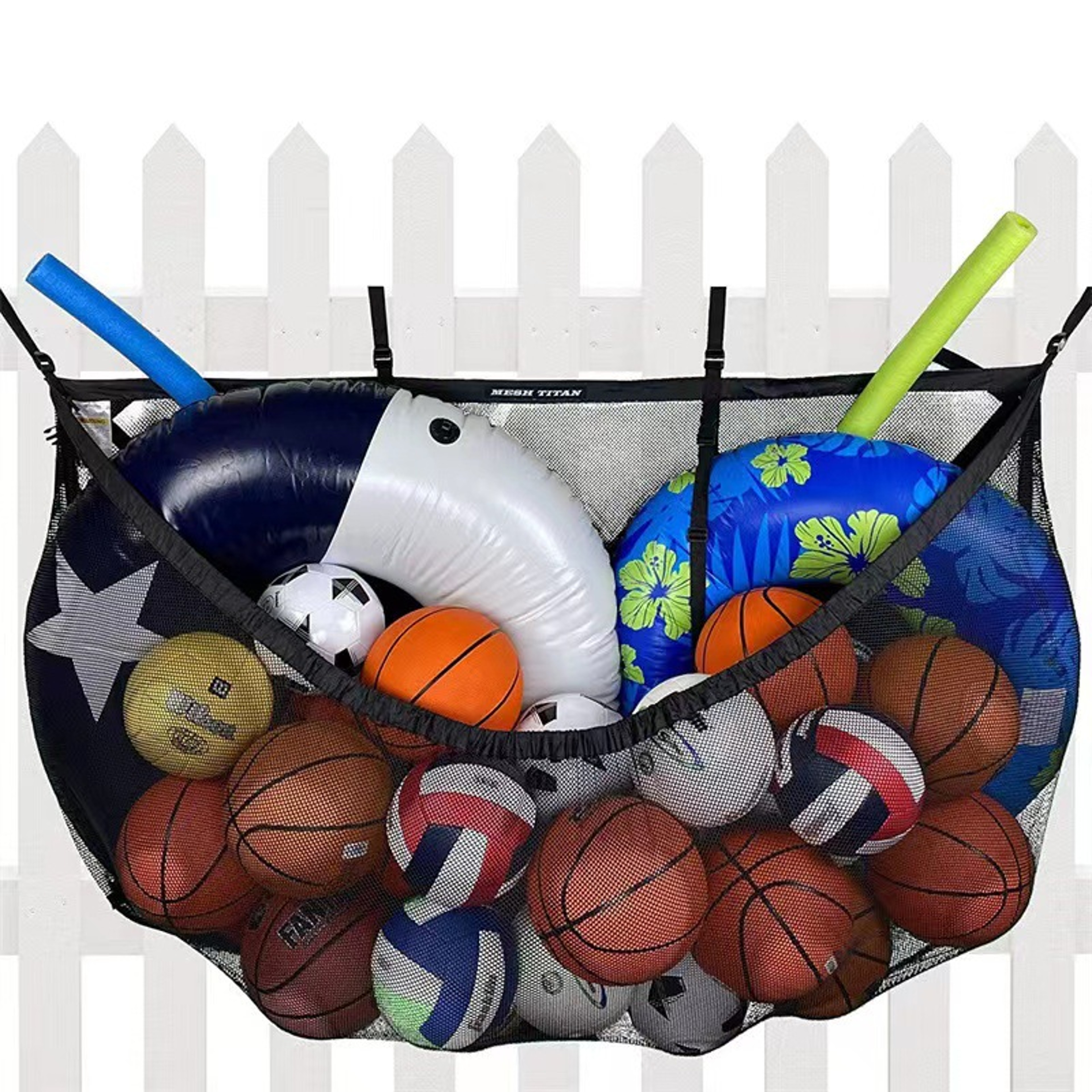 Large Capacity Mesh Pool Storage Bag for Inflatable Floats, Toys & Beach Accessories – view 5