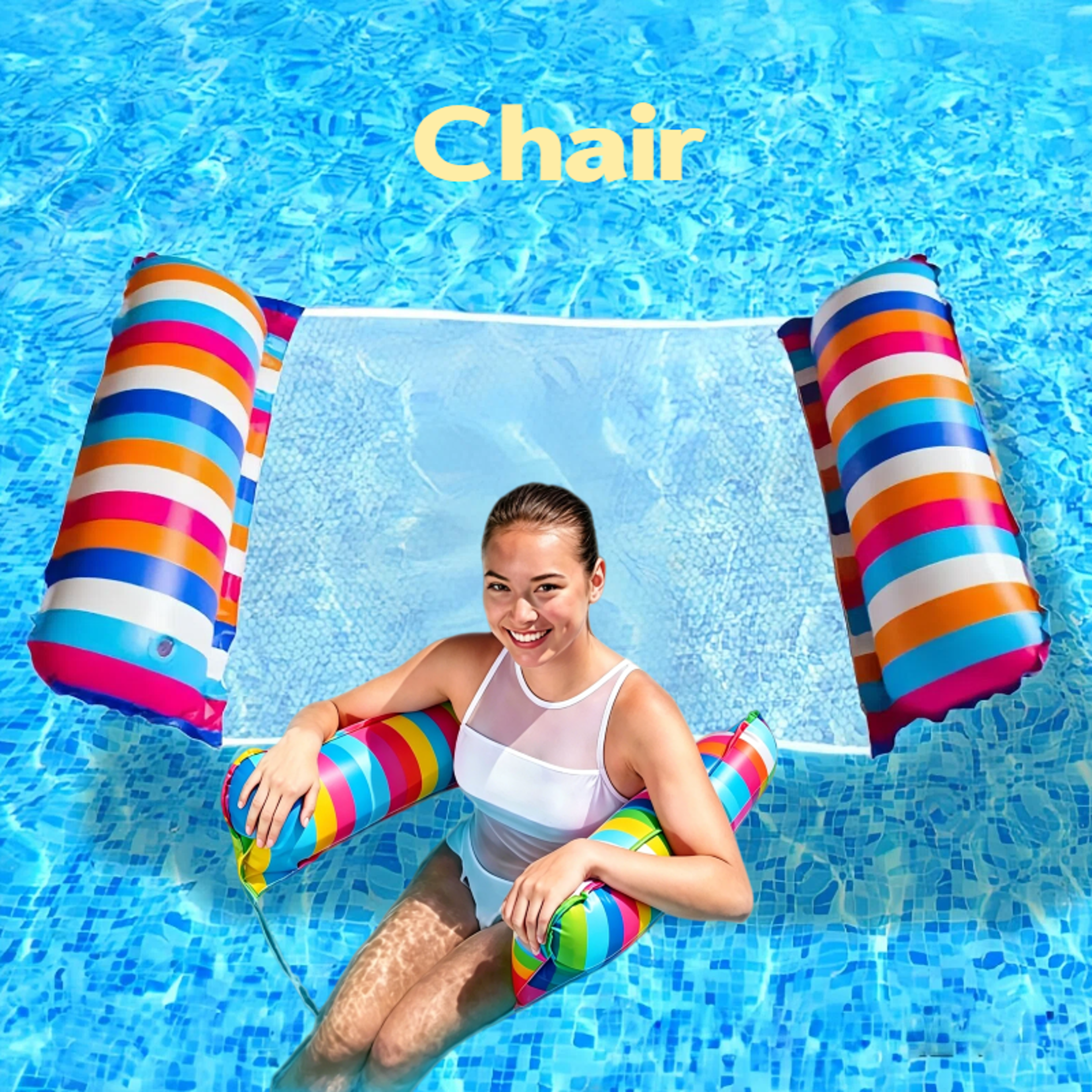 Inflatable Water Hammock Pool Float Lounger Chair For Adults  Kids 1