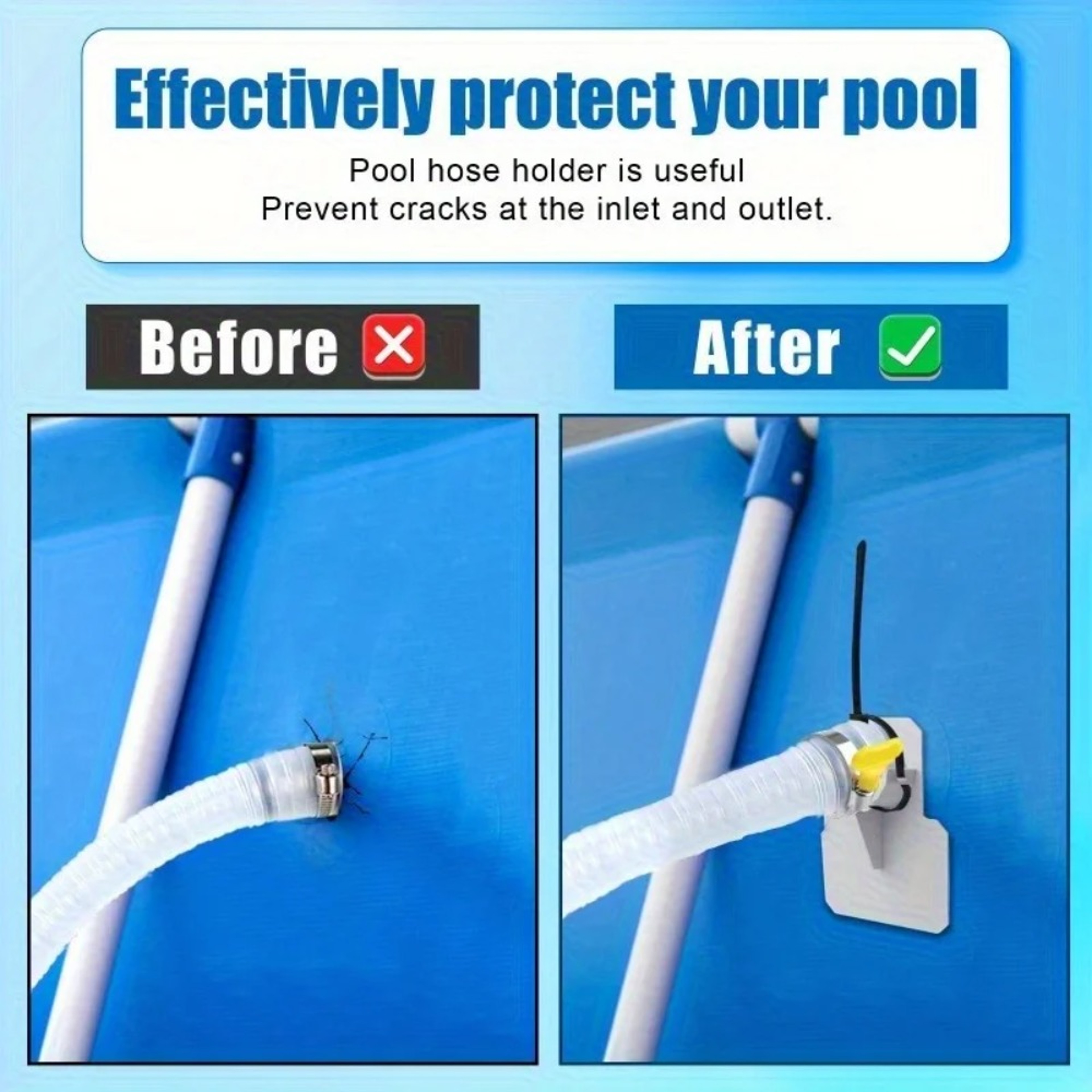 Pool Hose Hanger Above Ground Pool Hose Support Bracket With Anti Kink Hose Clip 1