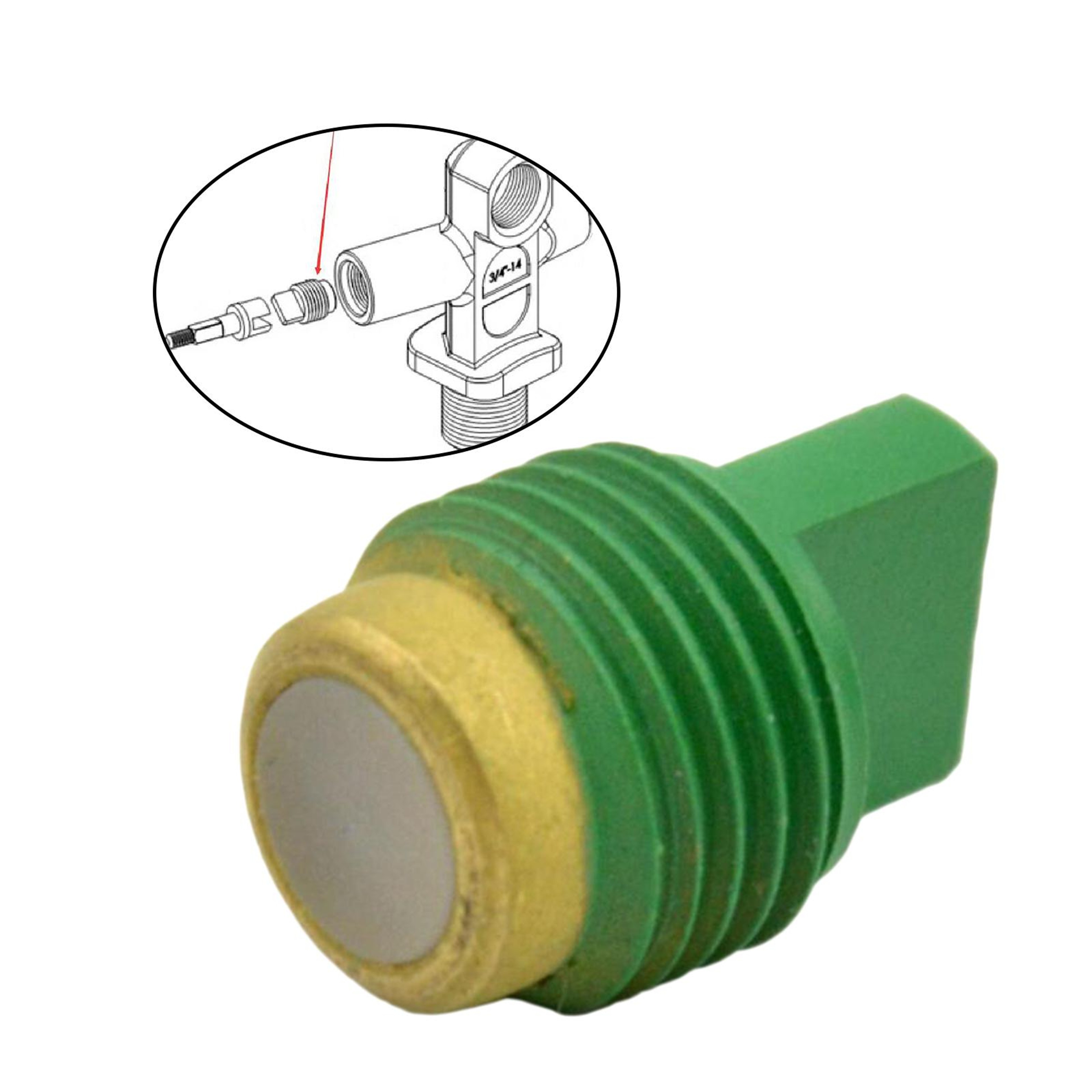 Brass Scuba Tank Valve Seat Replacement for Diving Tank Valve Rebuild & Repair – view 2