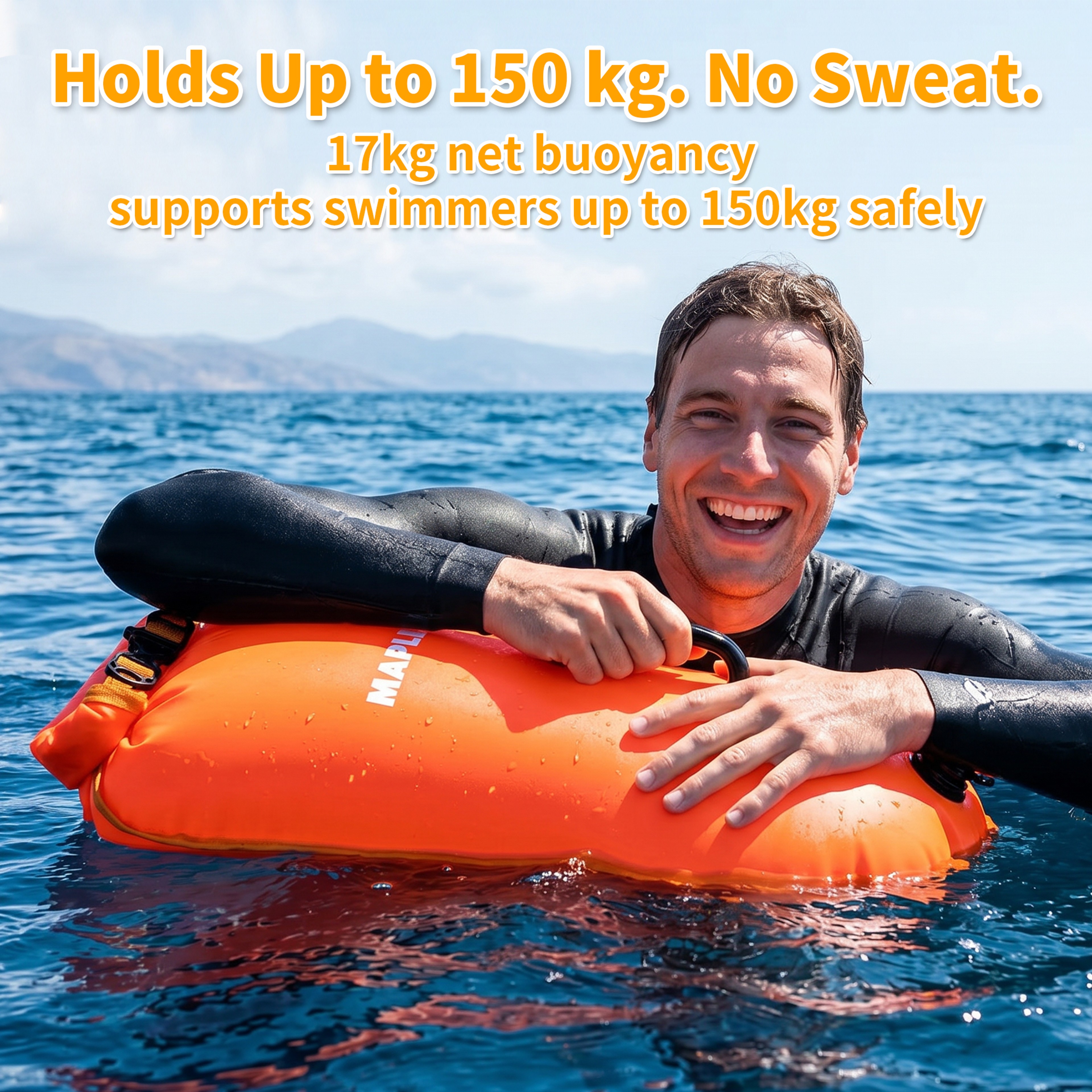 Swim Buoy Tow Float With Waterproof Dry Bag  Dual Air Chambers For Open Water Swimming 0