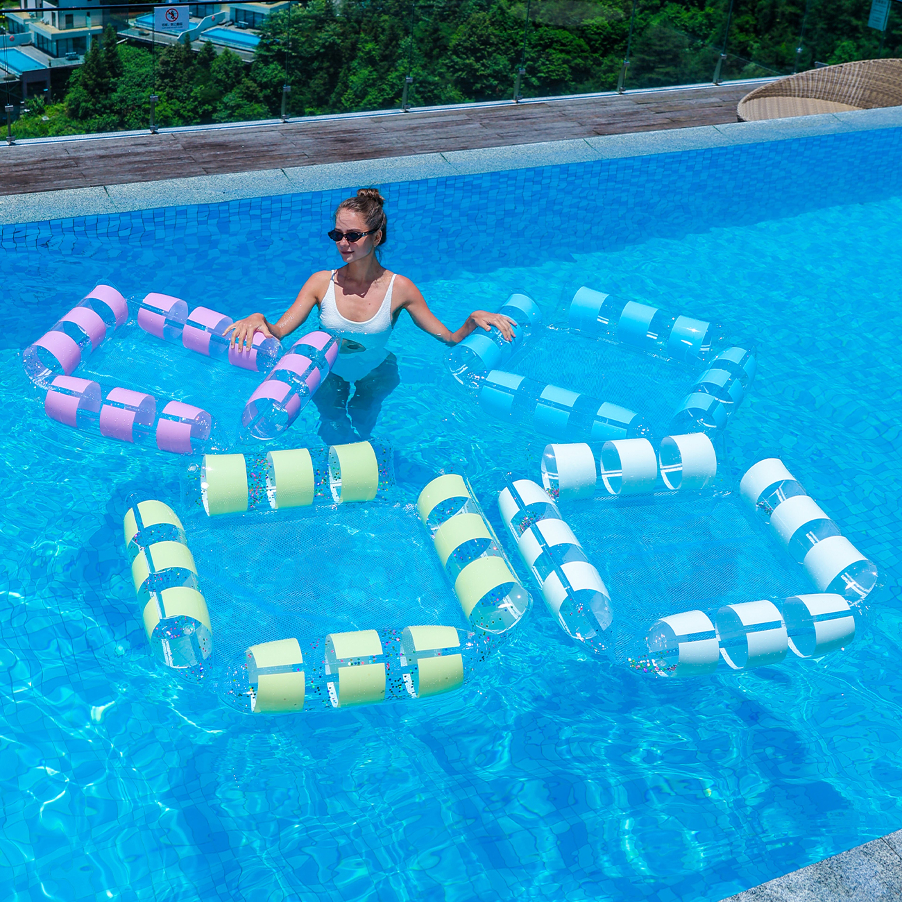 Inflatable Pool Hammock Float Chair Portable Water Lounger for Pool, Beach & Lake Relaxation – view 5
