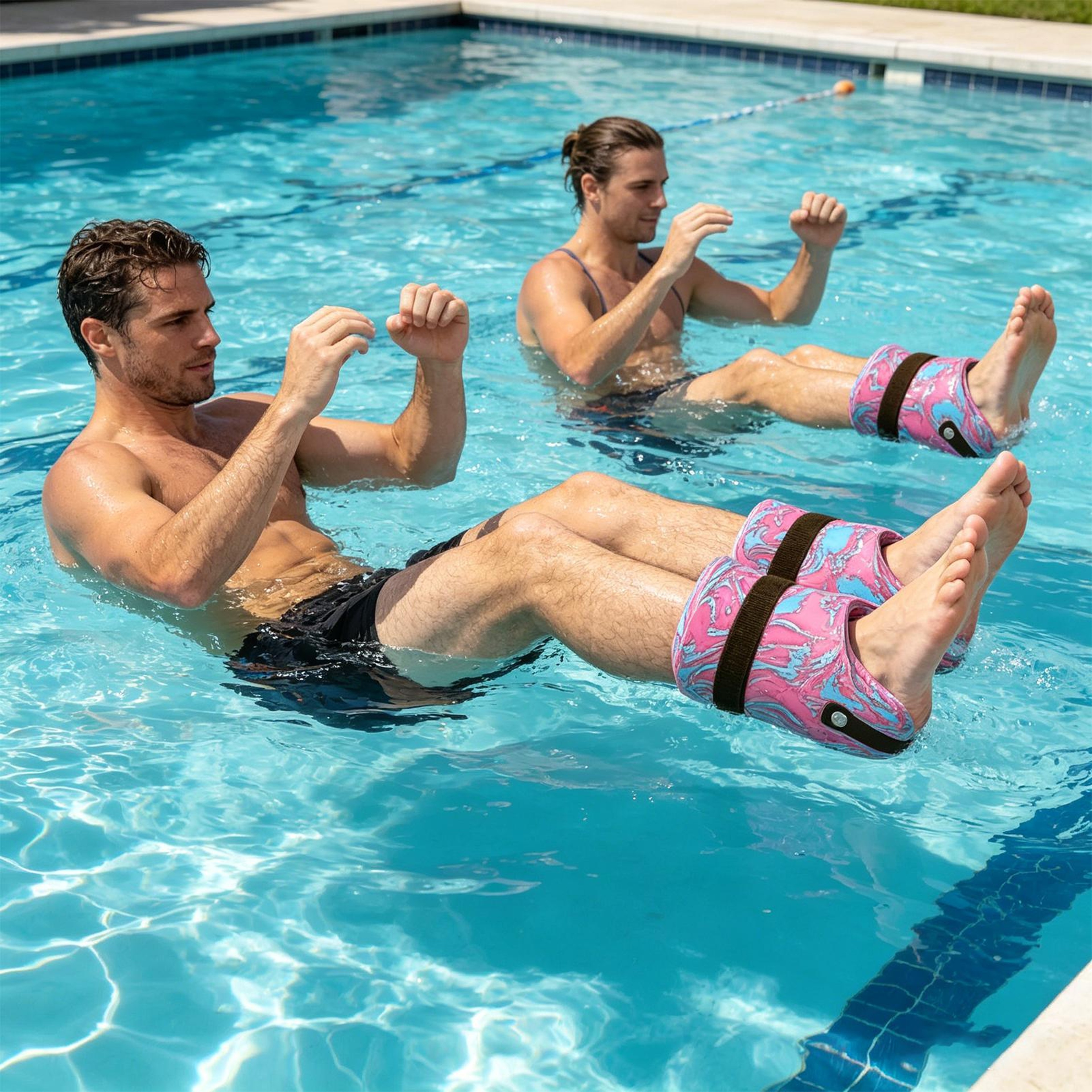 Water Ankle Weights For Pool Exercise Adjustable Aquatic Ankle Cuffs For Water Aerobics  Hydrothera 0