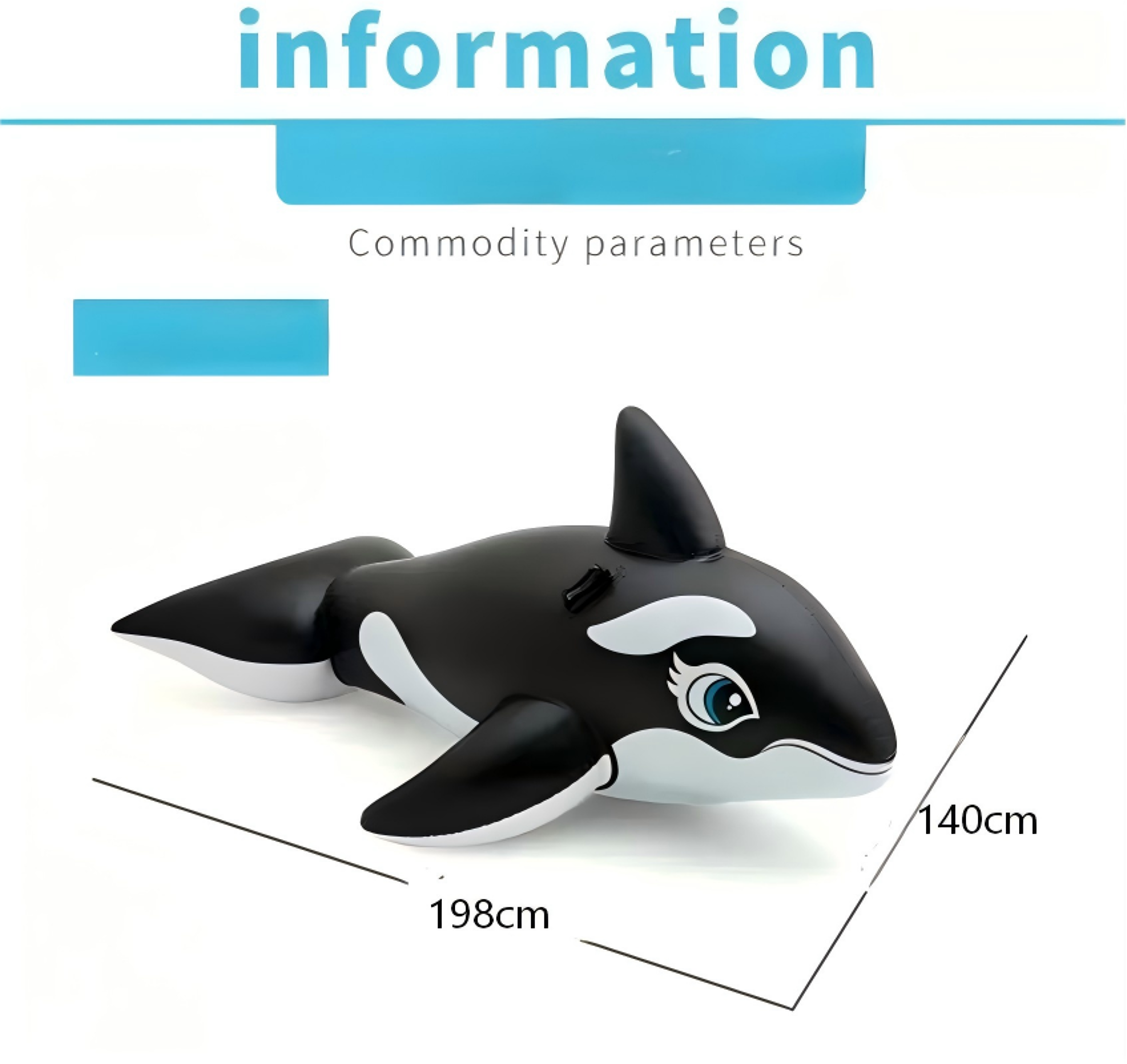Inflatable Whale Pool Float Ride On Durable PVC Summer Water Toy for Kids & Adults – view 6