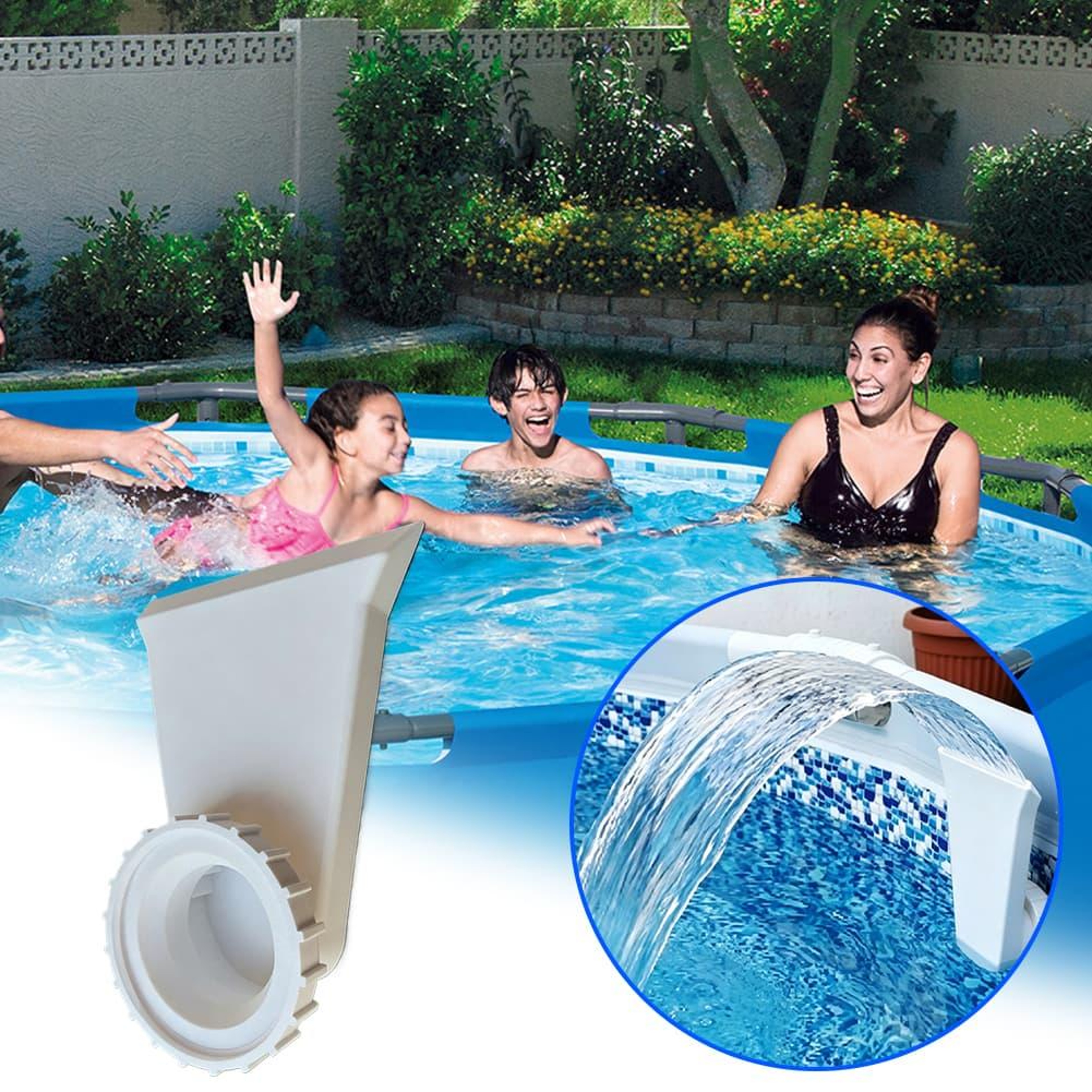 Quick Install Pool Fountain Waterfall Nozzle Bracket with Leak Proof Thread for Swimming Pools – view 4